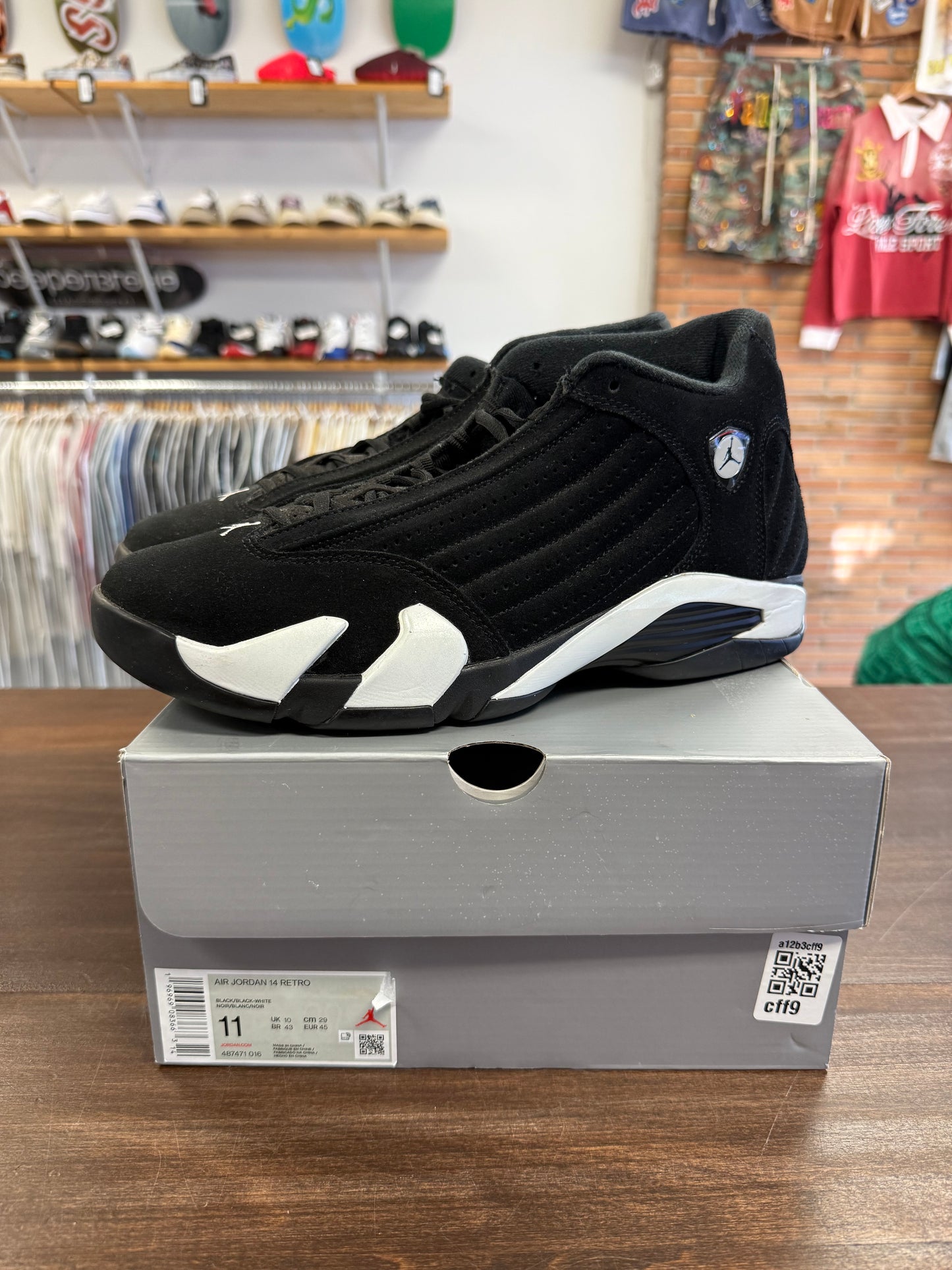 Jordan 14 Retro Black White