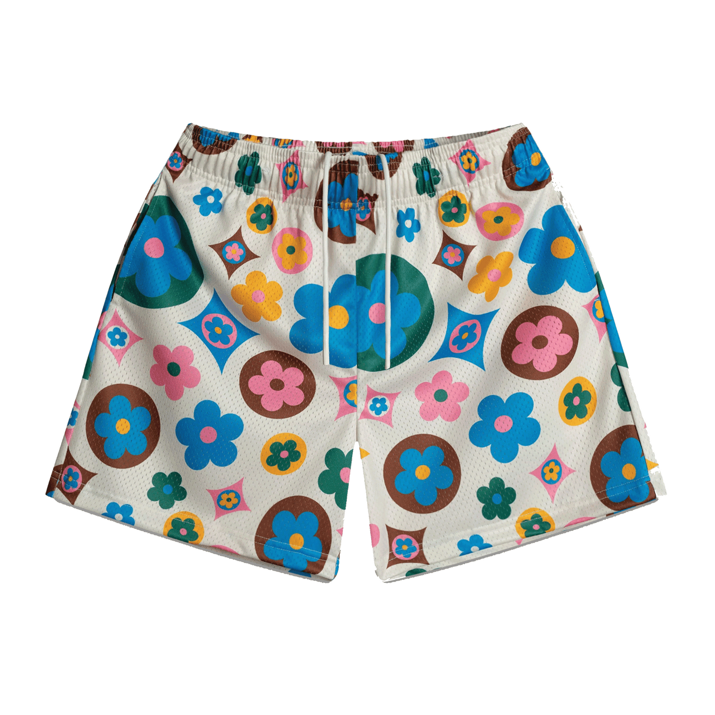 Bravest Flower Shorts Cream Multi