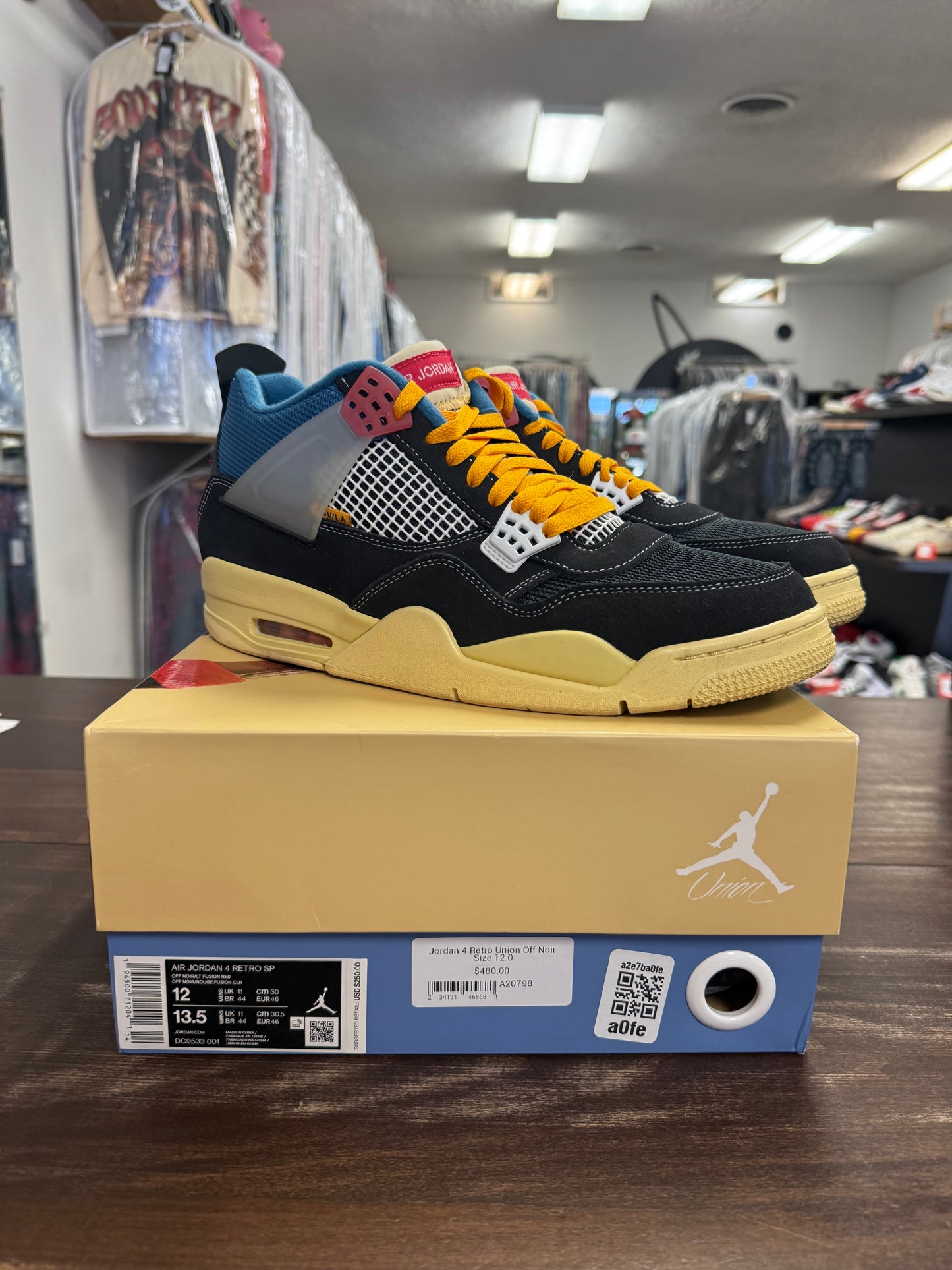 Jordan 4 Retro Union Off Noir