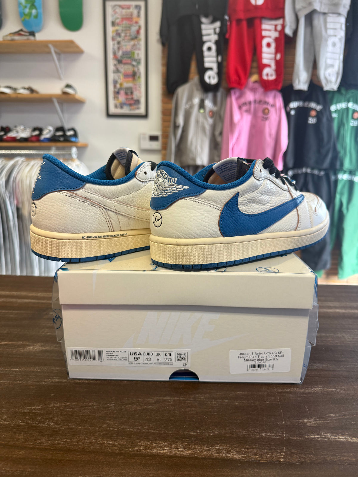 Jordan 1 Low SP Fragment x Travis Scott Sail Military Blue