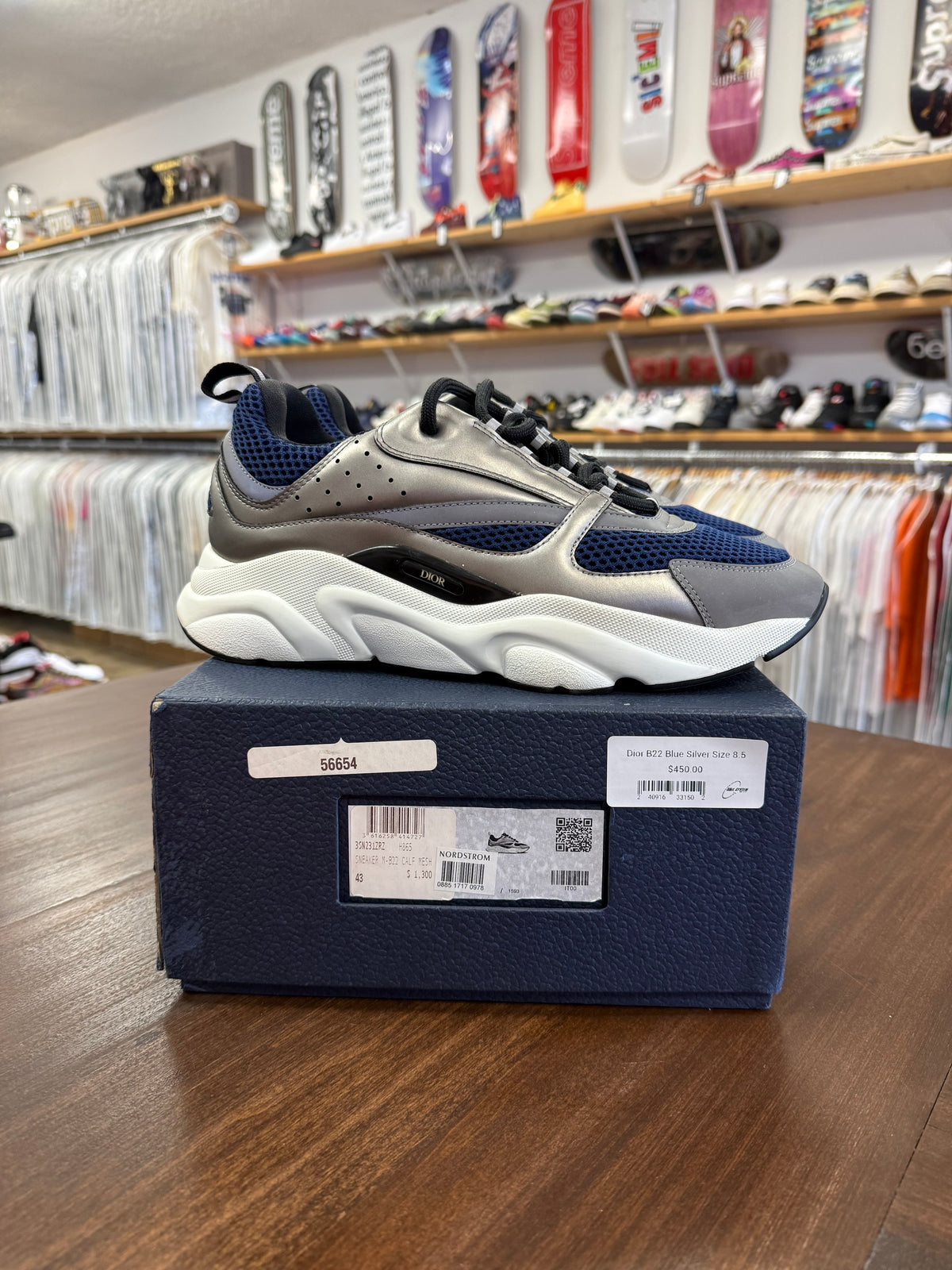 Dior B22 Blue Silver