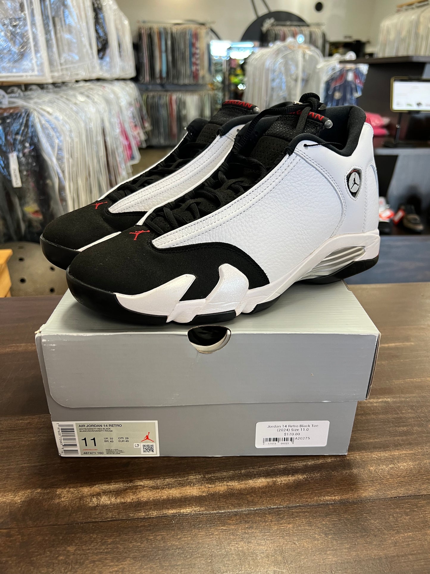 Jordan 14 Retro Black Toe (2024)
