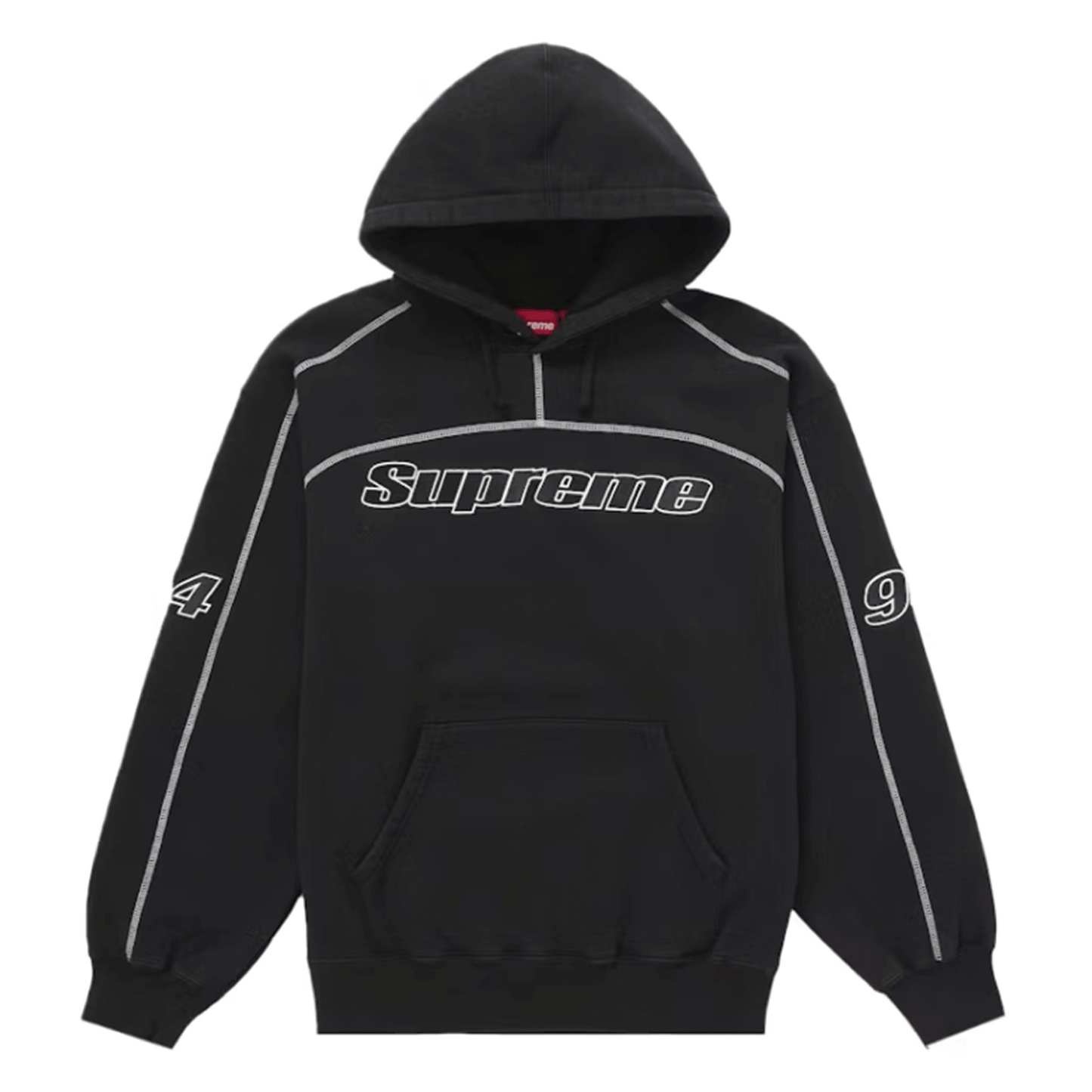 Supreme Overlock Hoodie Light Black