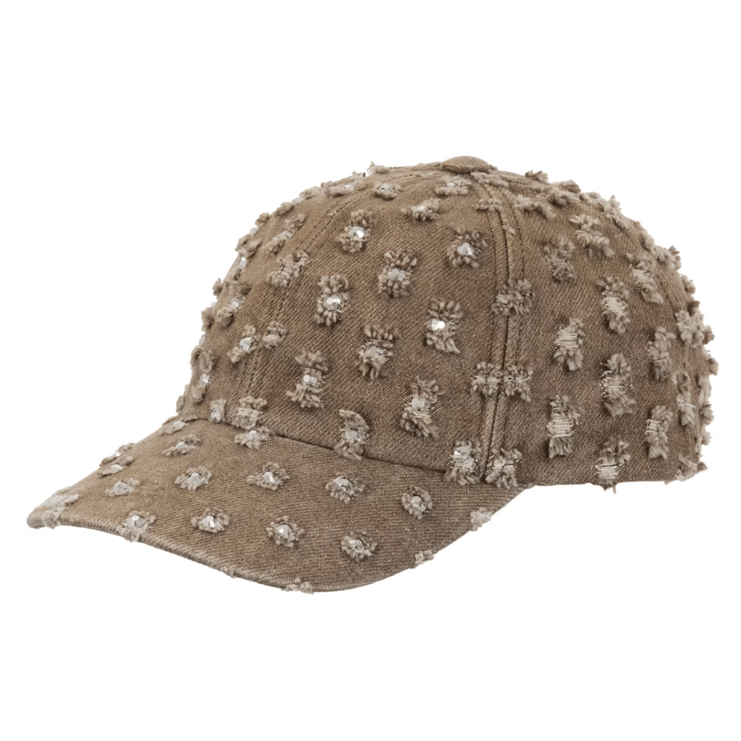Supreme Hole Punch Rhinestone Denim 6-Panel Brown