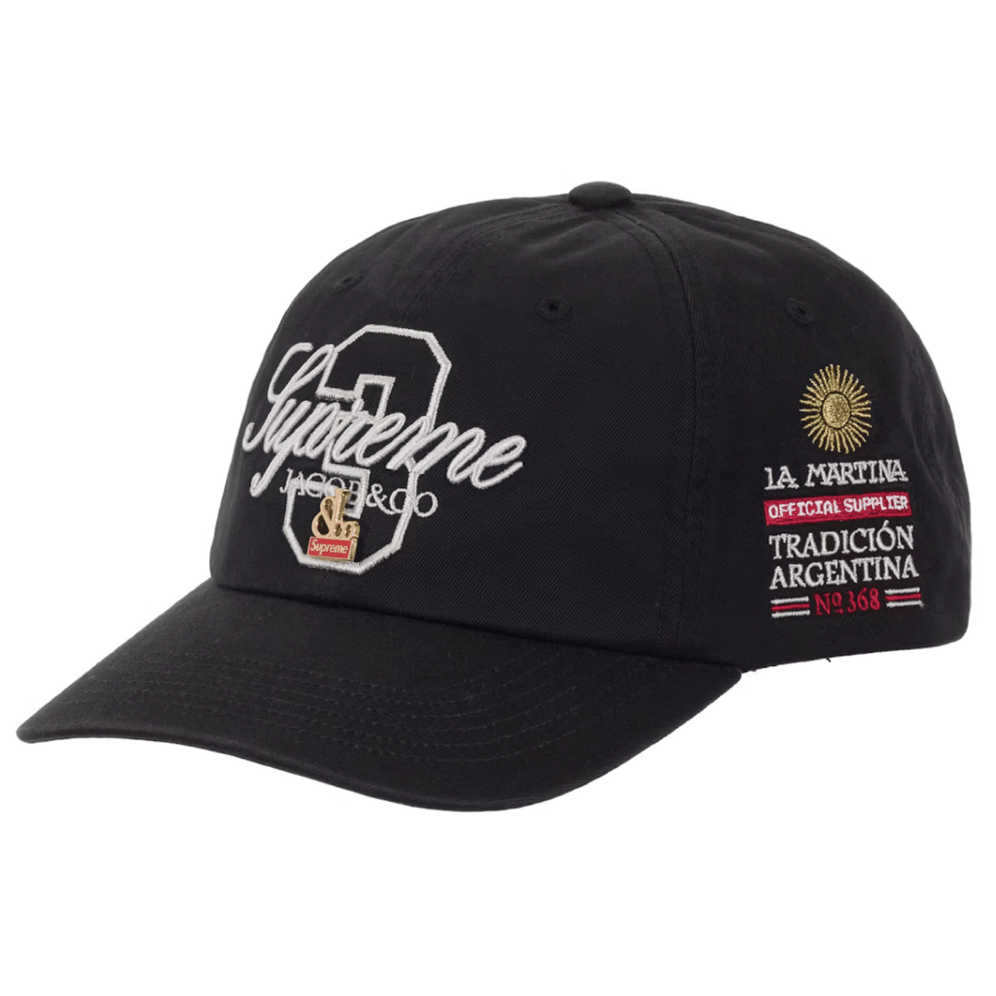 Supreme La Martina 6-Panel Black