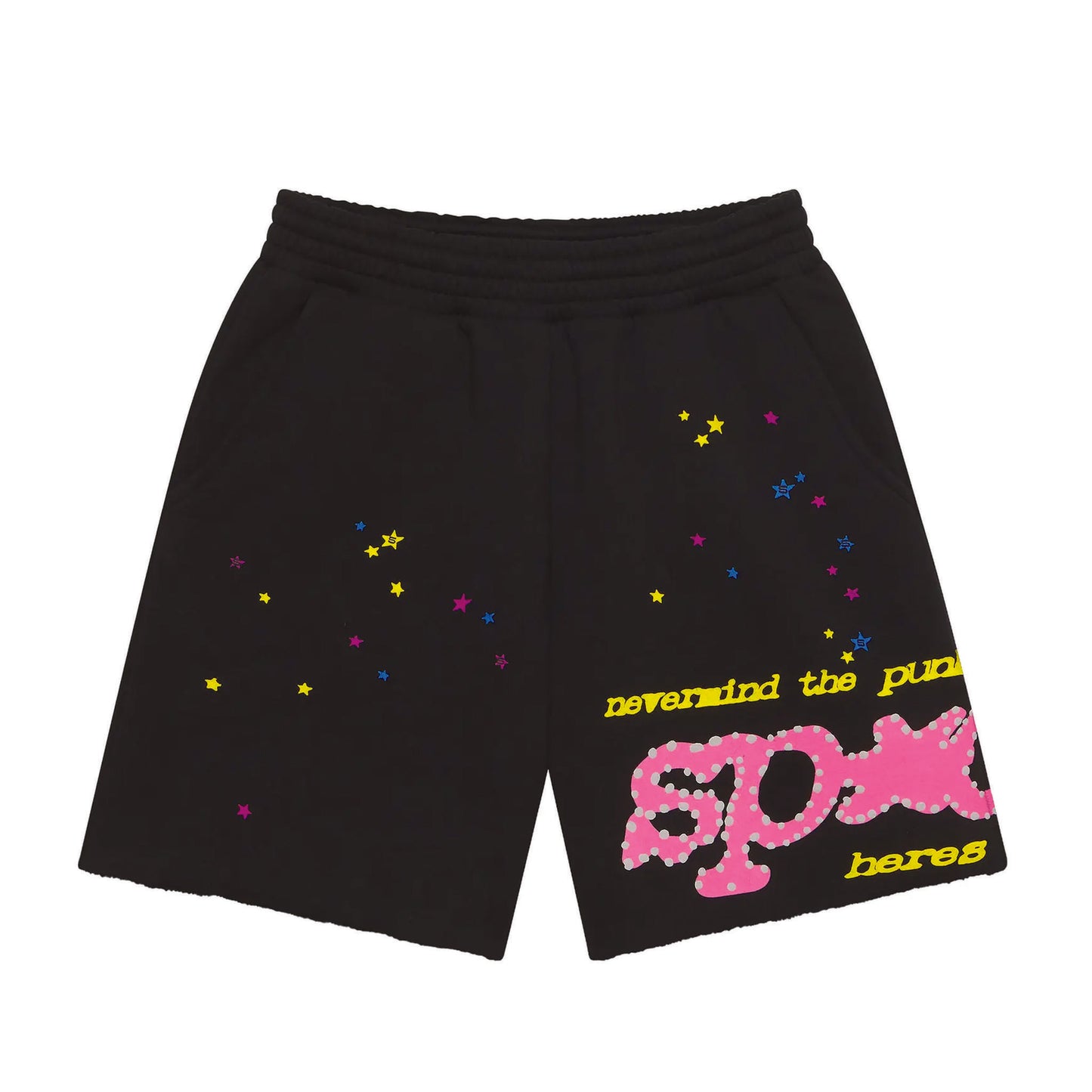 Sp5der Punk V2 Sweatshort Black