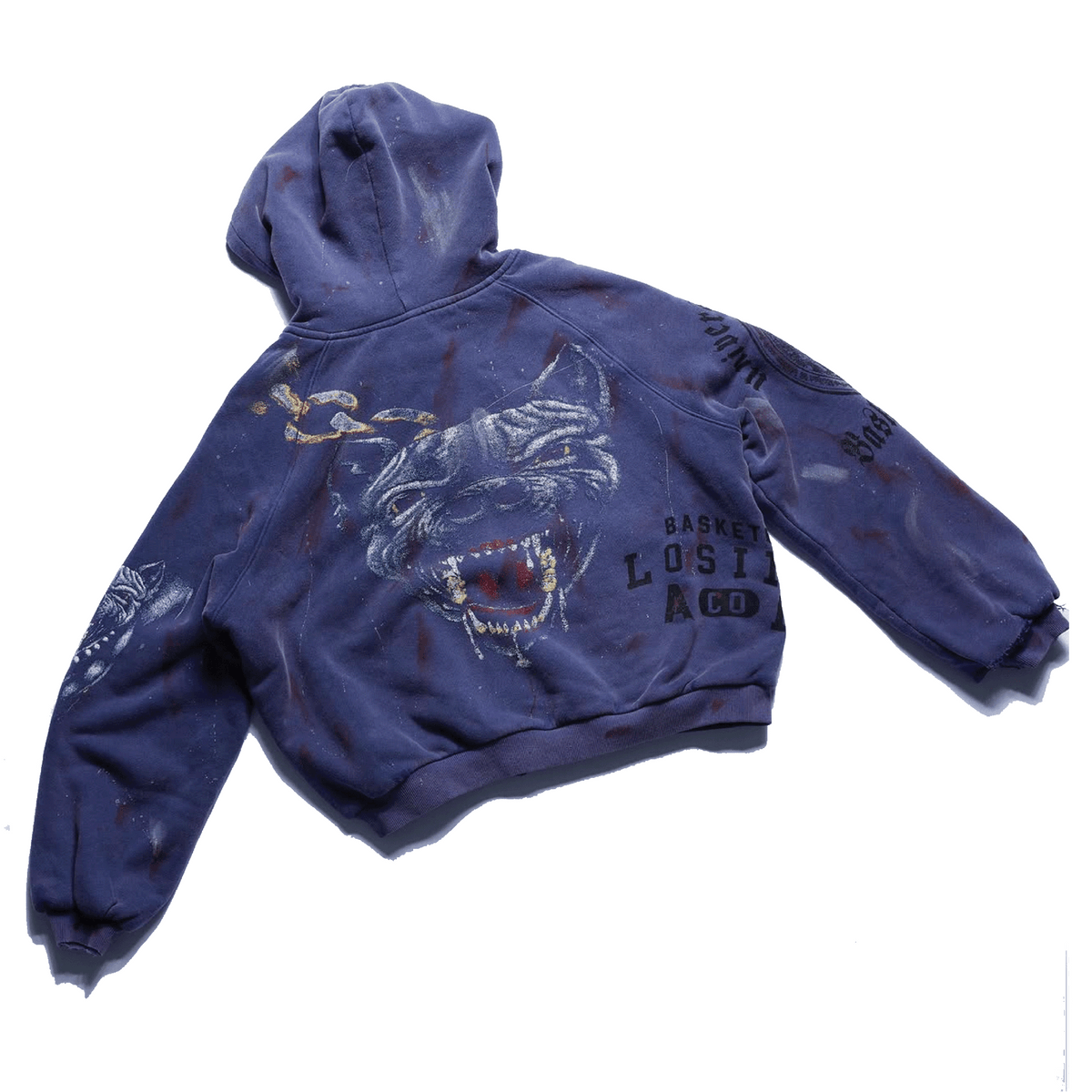 Basketcase BULLDOG V2 Thermal Lined Hoodie Navy Paint Splatter