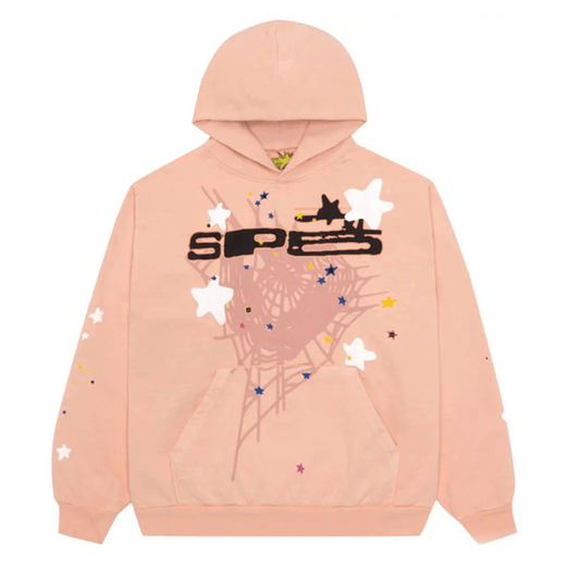 Sp5der Hoodie Peach Bellini