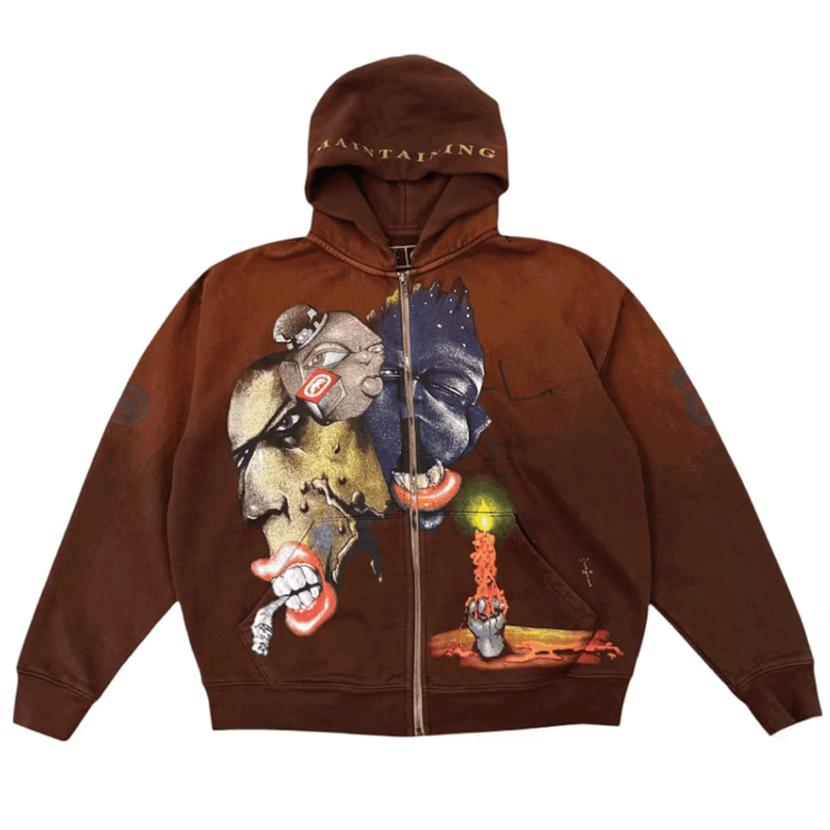 Travis Scott x Ecko Maintaining Zip Hoodie Brown