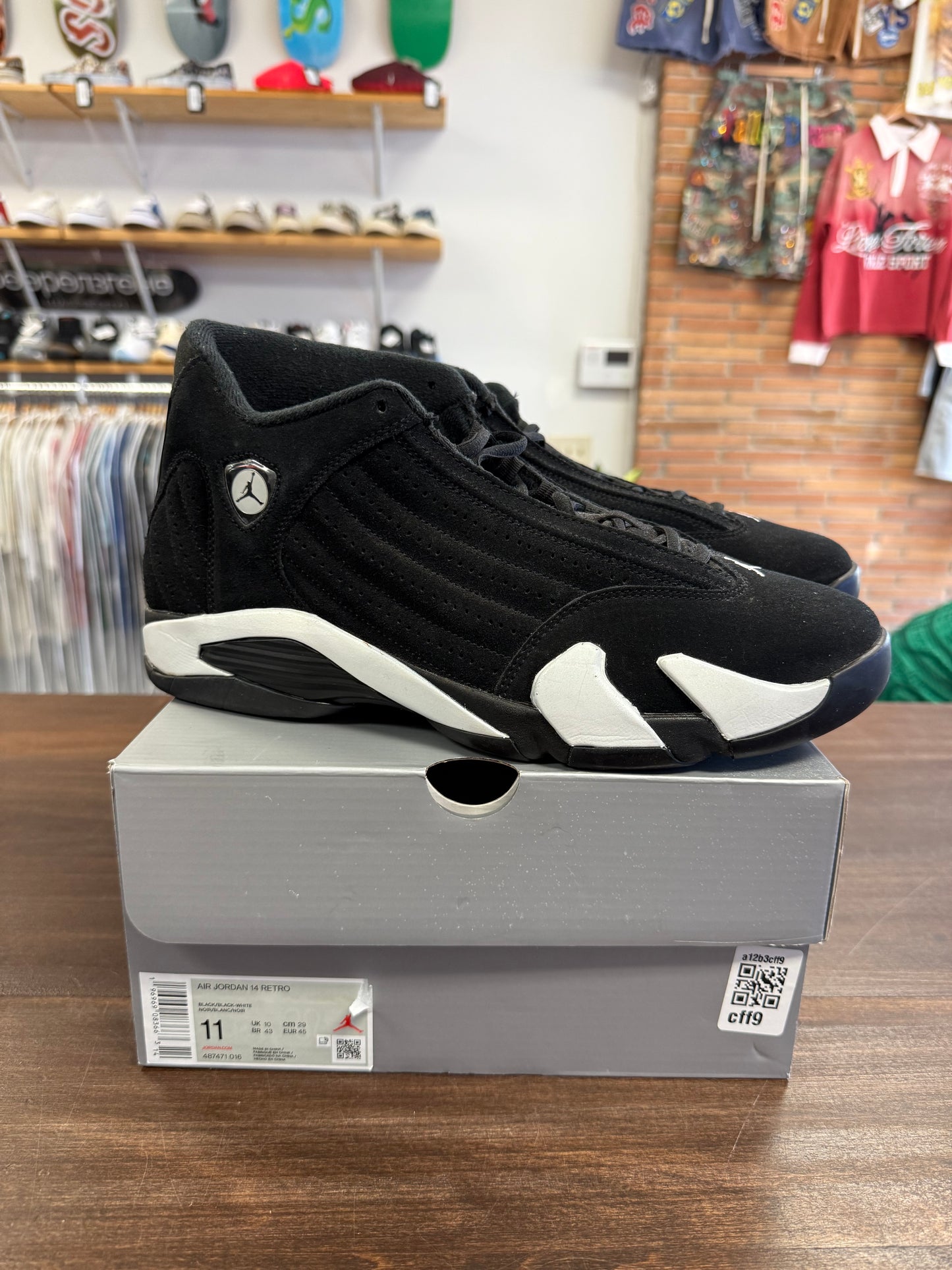 Jordan 14 Retro Black White