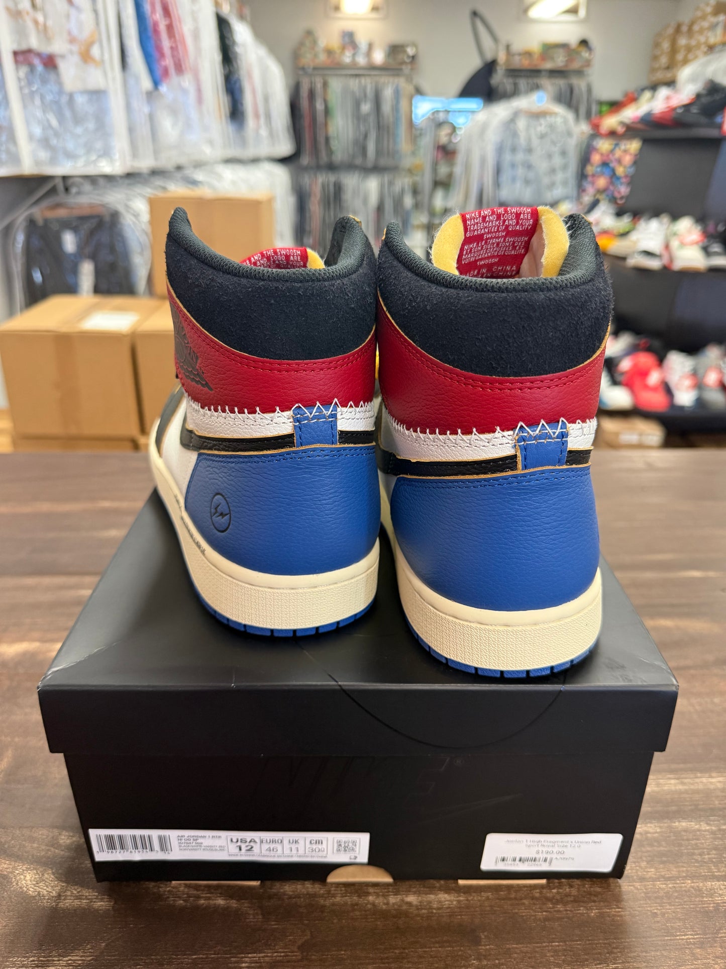 Jordan 1 High Fragment x Union Red Sport Royal