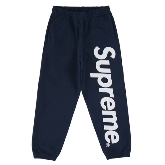 Supreme Satin Applique Sweatpant Navy
