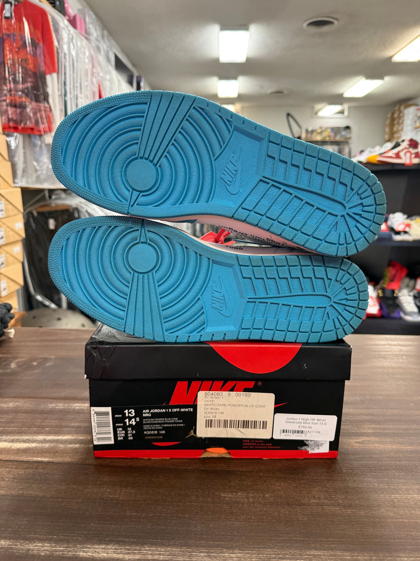 Jordan 1 High Off-White University Blue