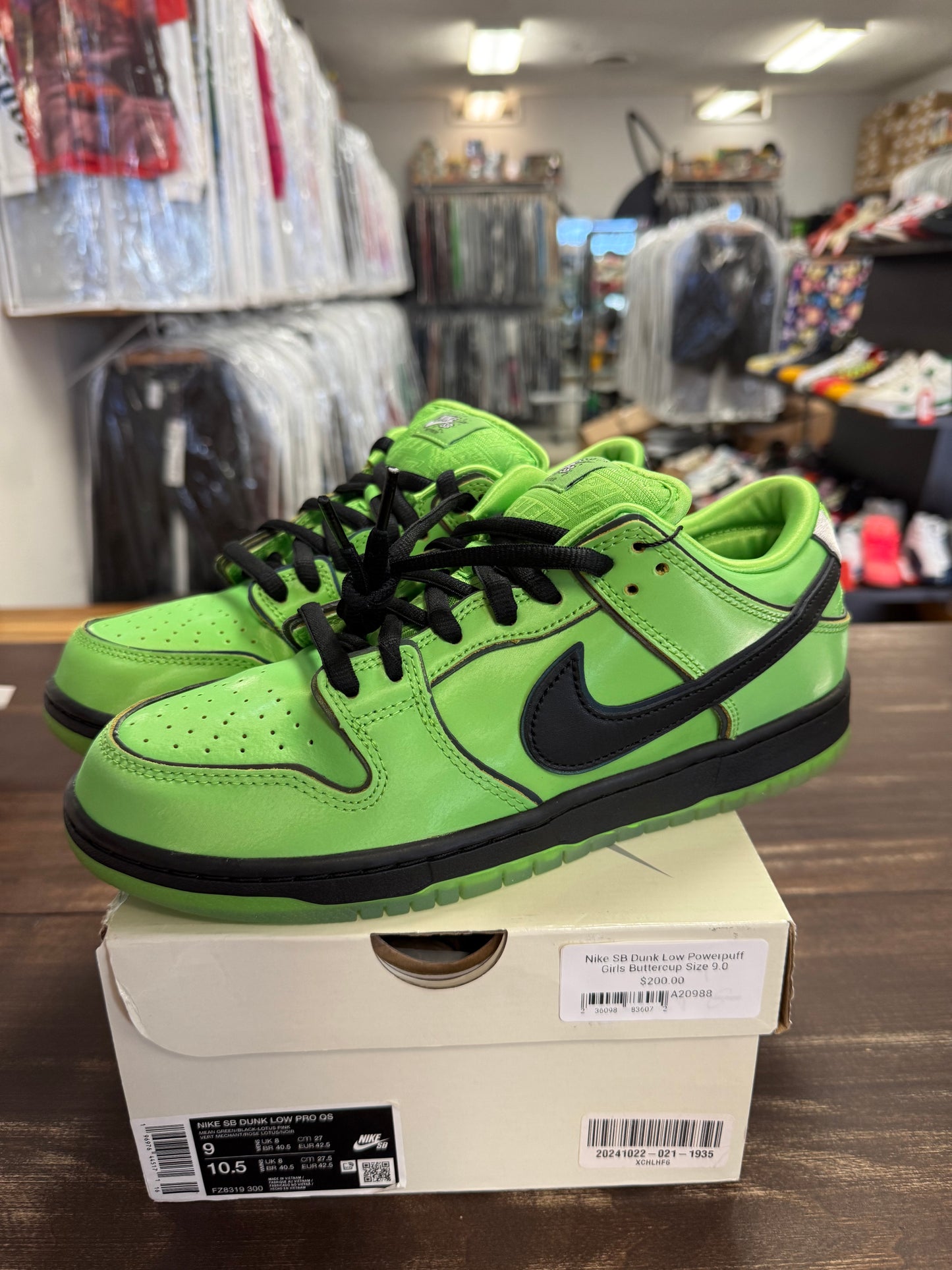 Nike SB Dunk Low Powerpuff Girls Buttercup