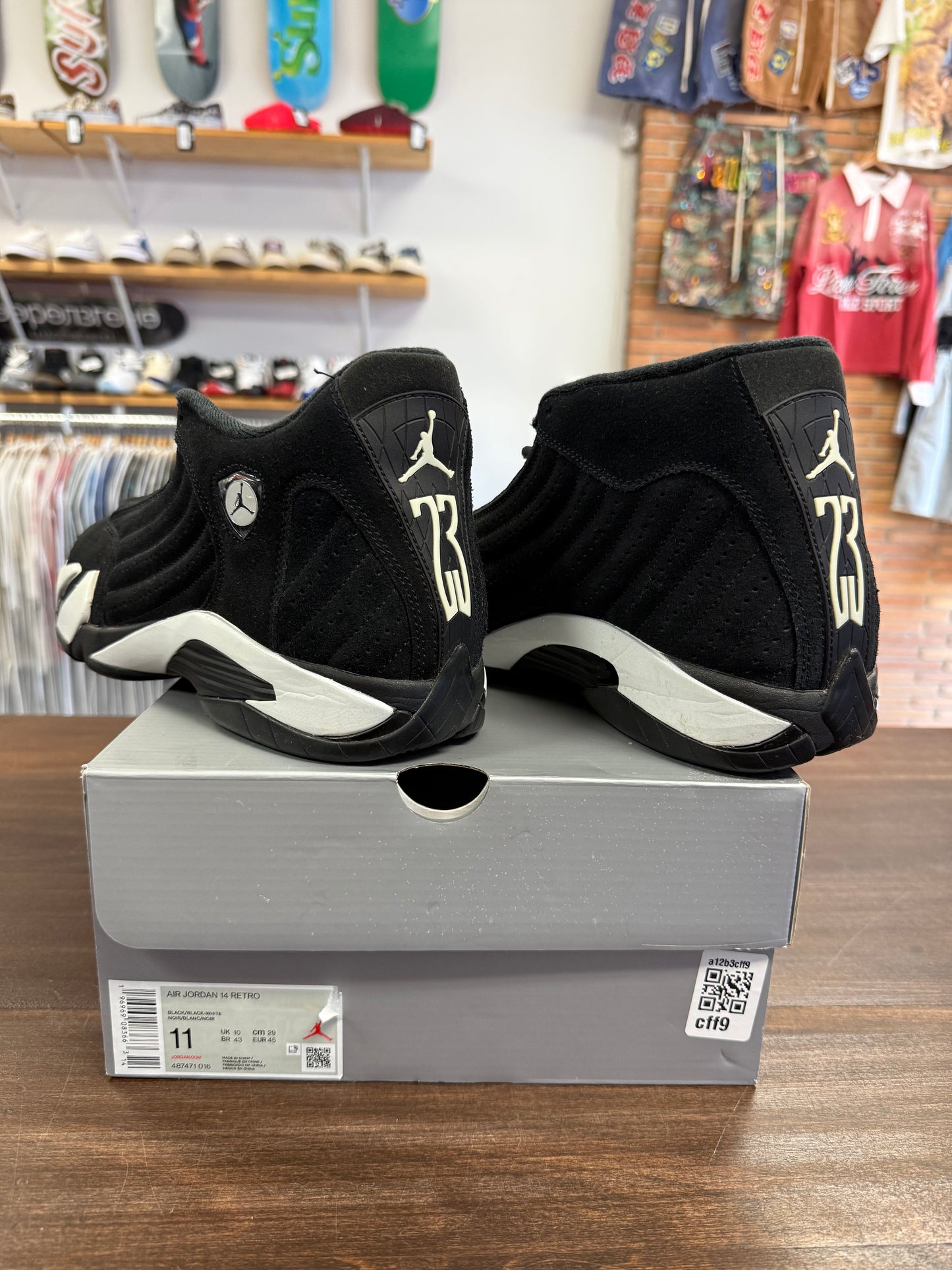 Jordan 14 Retro Black White