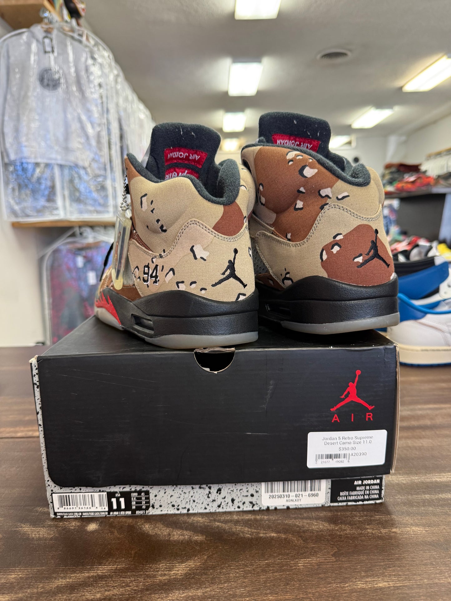 Jordan 5 Retro Supreme Desert Camo