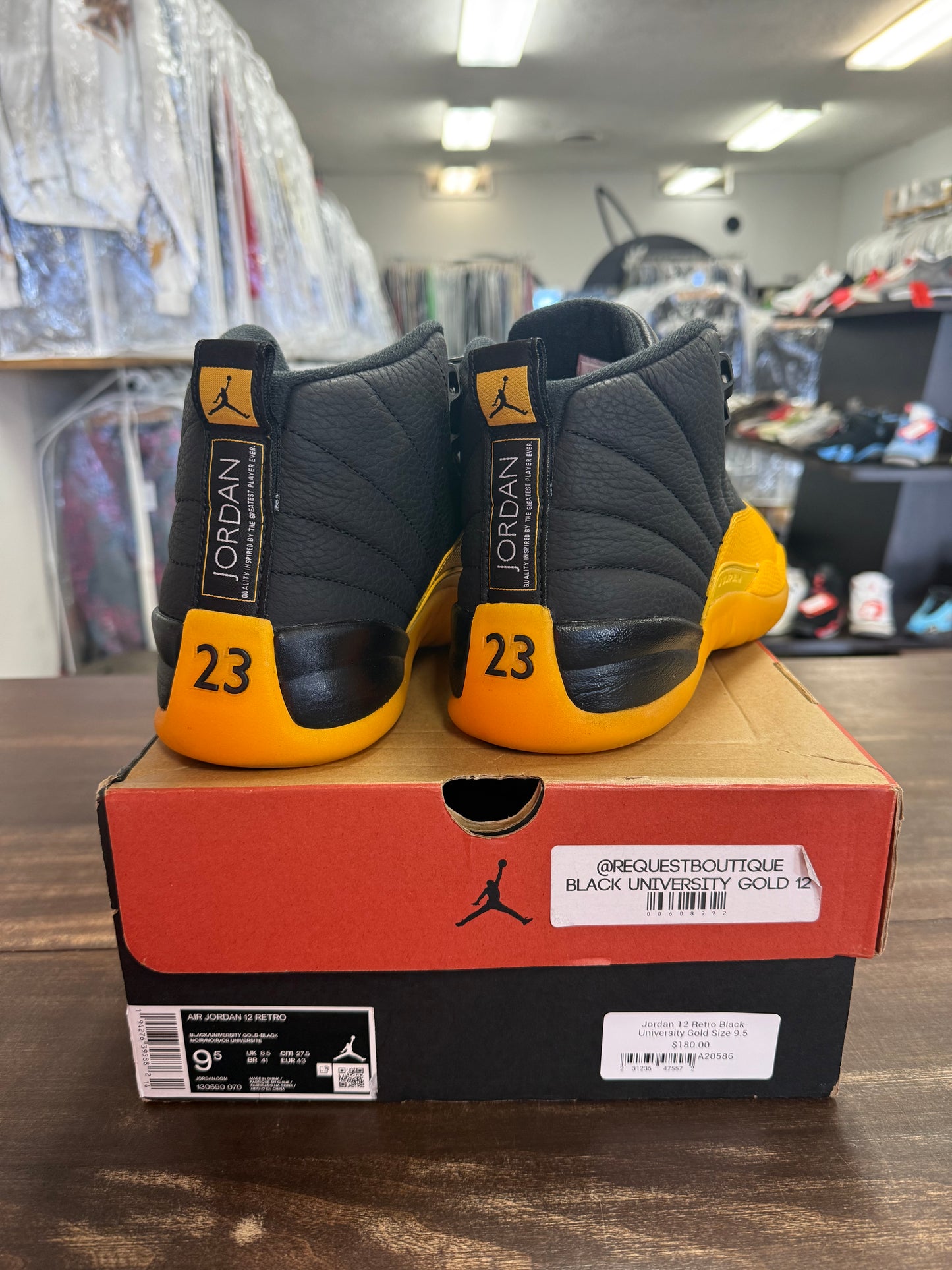 Jordan 12 Retro Black University Gold