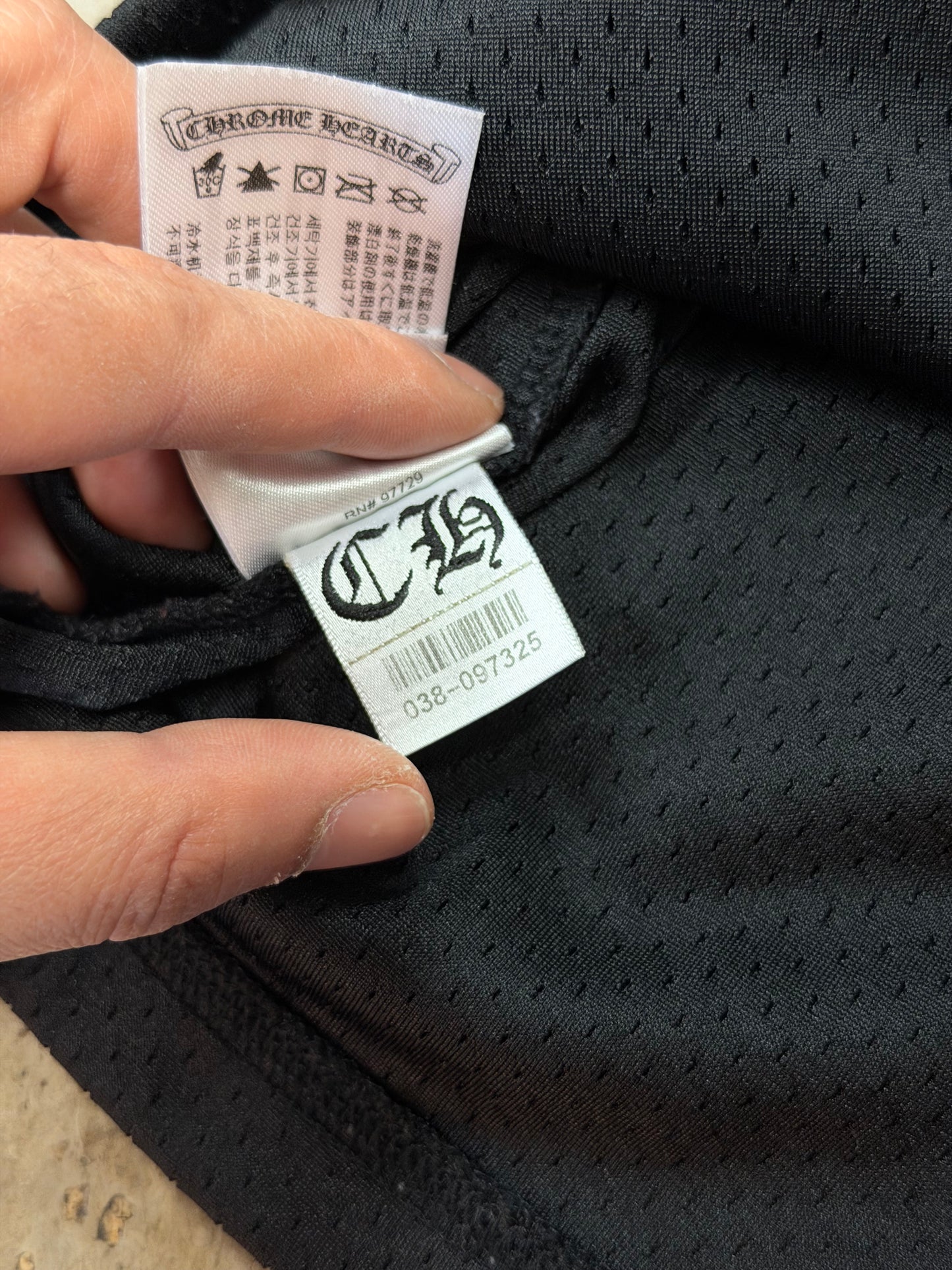 Chrome Hearts Mesh Stadium Football Jersey Black