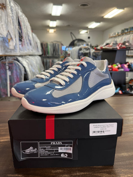 Prada America's Cup Patent Leather Fog Blue
