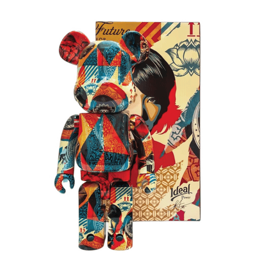 Bearbrick x Shepard Fairey Collage 1000%