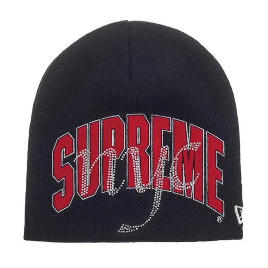 Supreme New Era Rhinestone Beanie (SS26) Navy