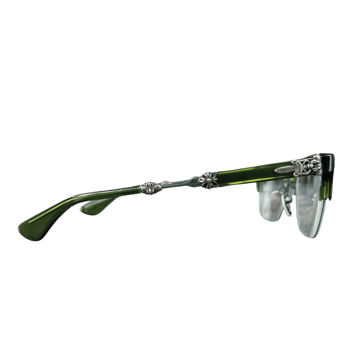 Chrome Hearts Green & Silver Evagilist Glasses