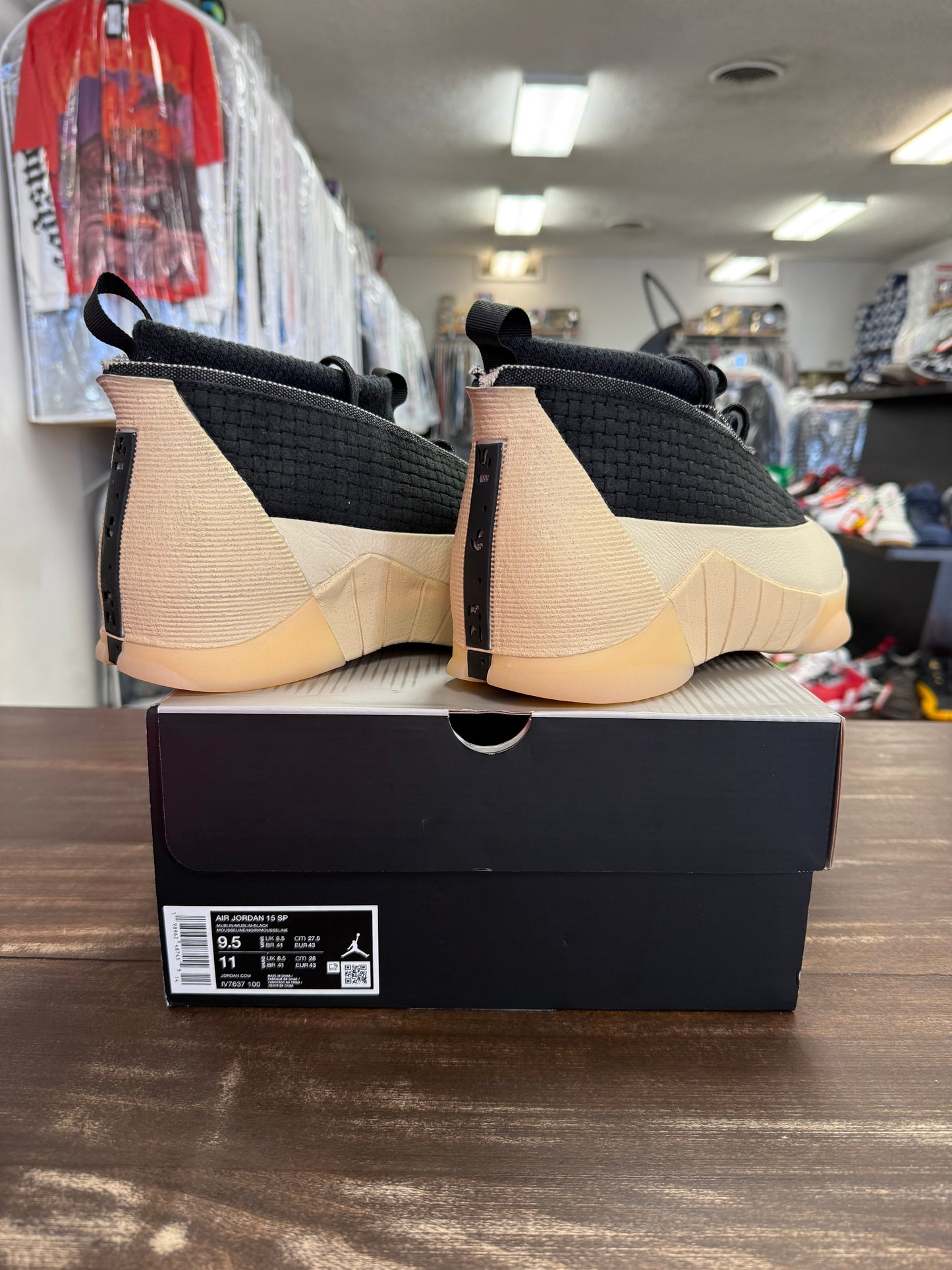 Jordan 15-23RE Black Muslin