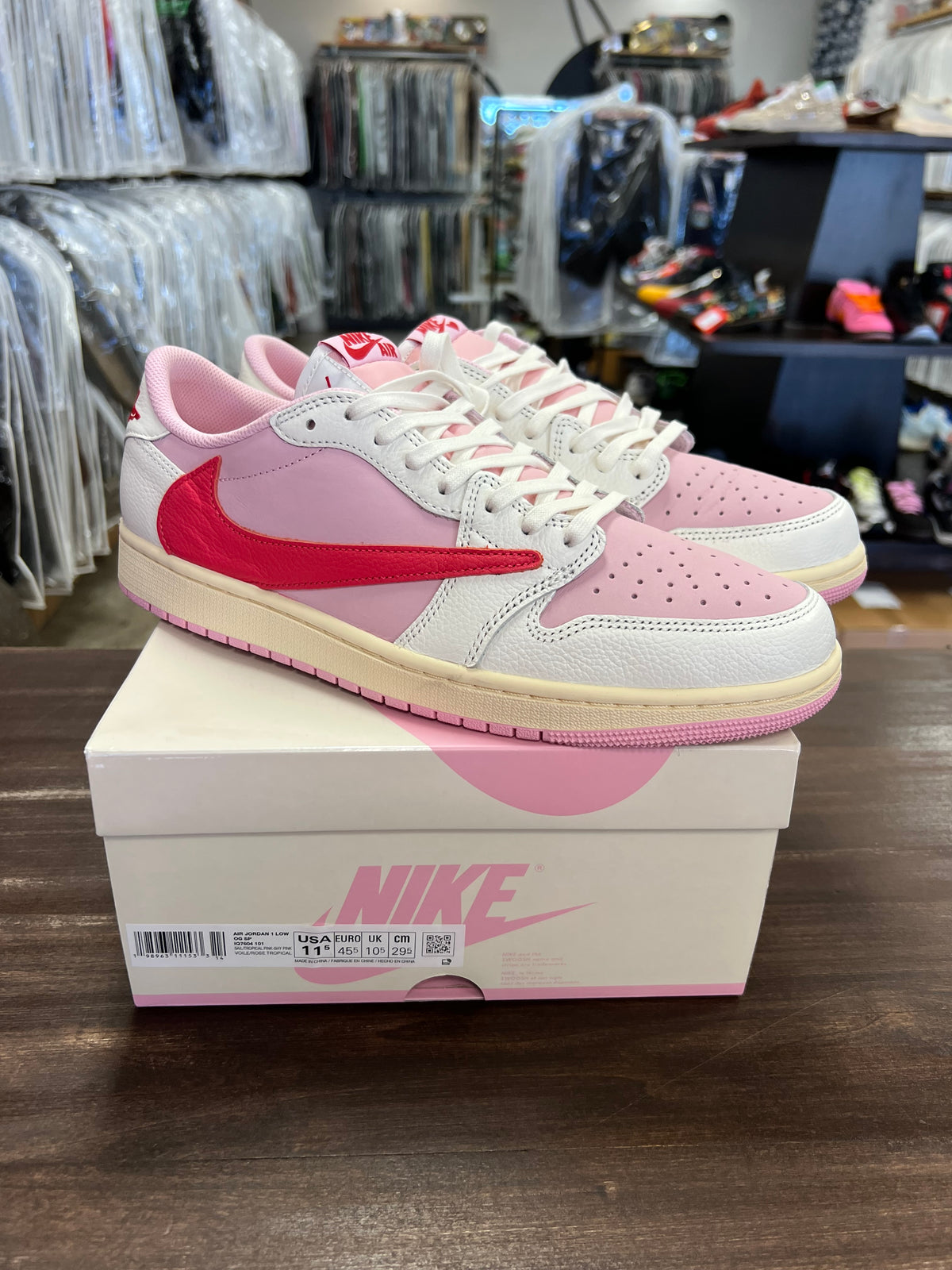 Jordan 1 Retro Low OG SP Travis Scott Sail Tropical Pink