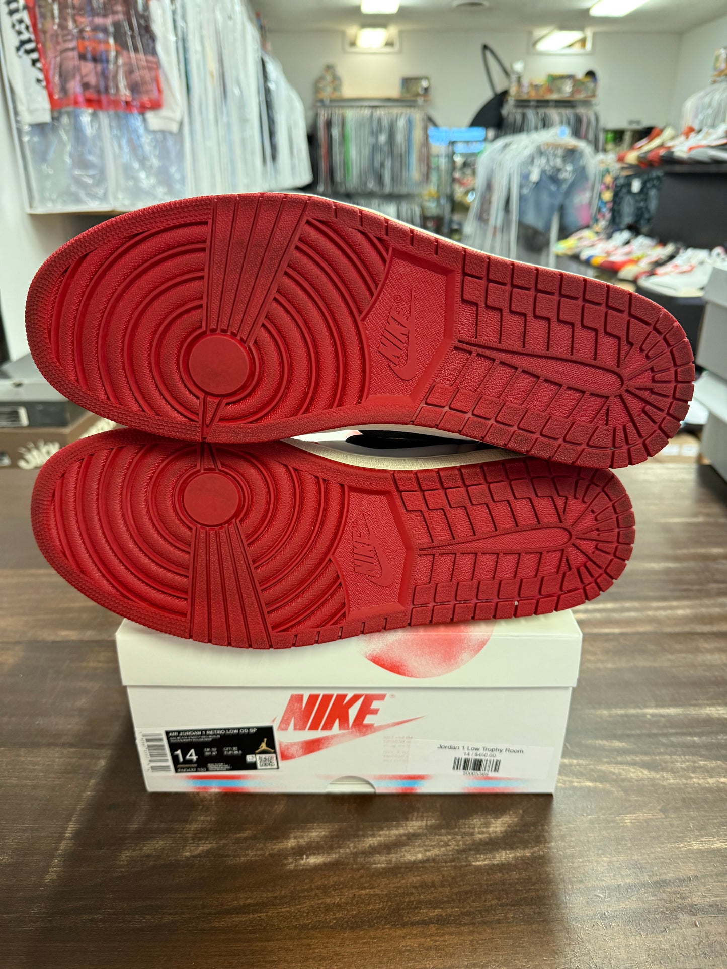 Jordan 1 Low Trophy Room Rookie Card Away