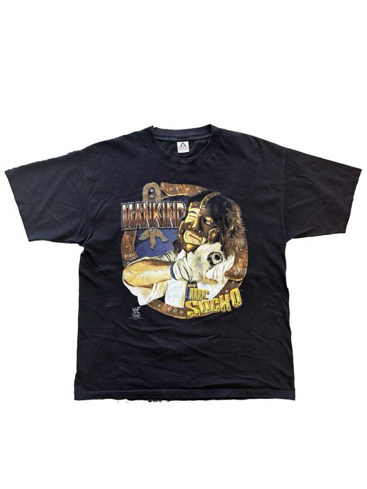 Vintage 1998 Mankind Worship The Sock T-Shirt