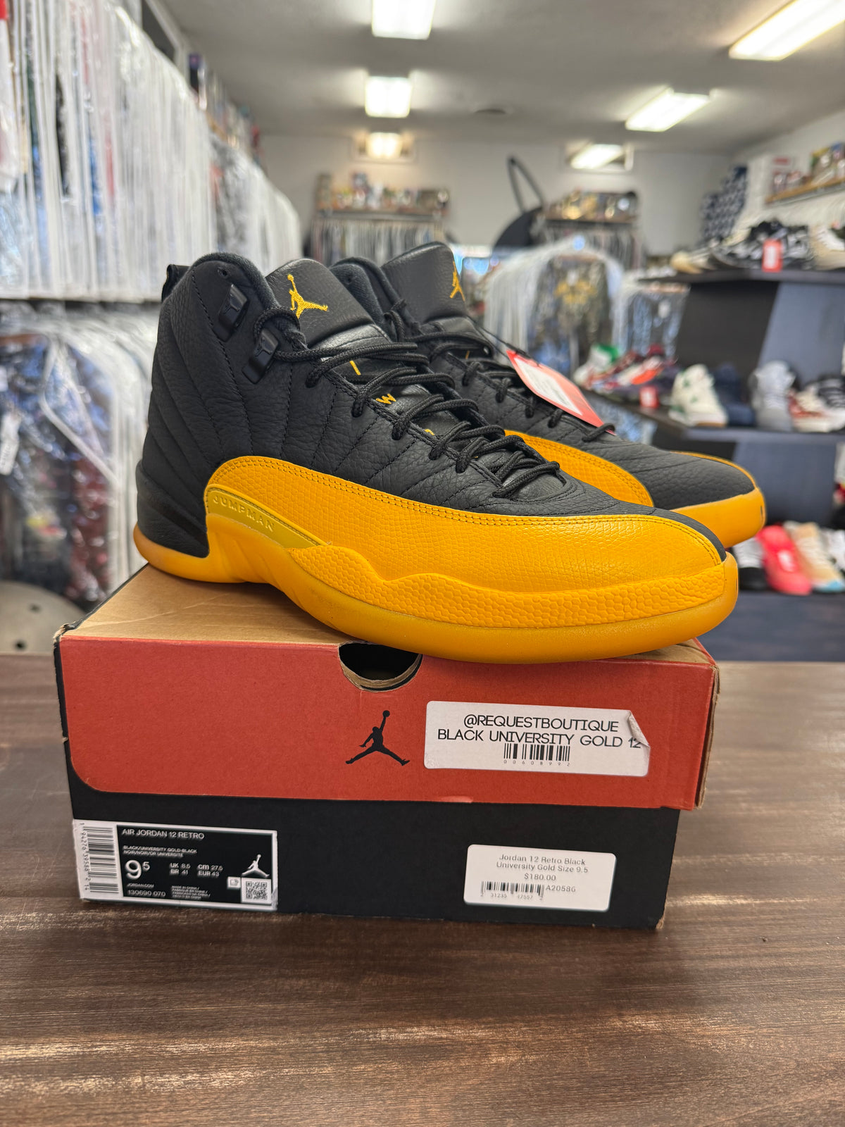 Jordan 12 Retro Black University Gold