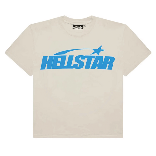 Hellstar Classic Logo Gel Tee Cream/Blue