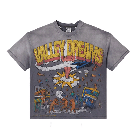 Vale Forever Faded Chaos Bling Tee Gray