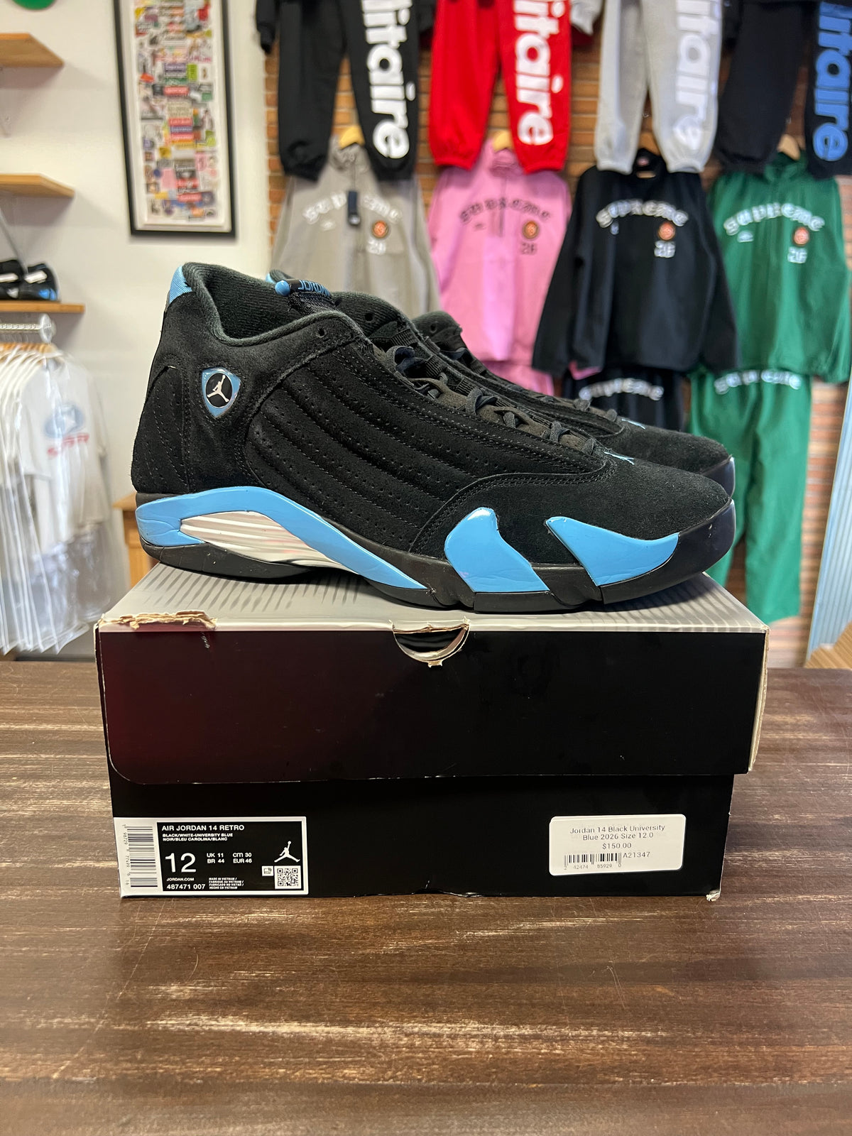 Jordan 14 Black University Blue 2026