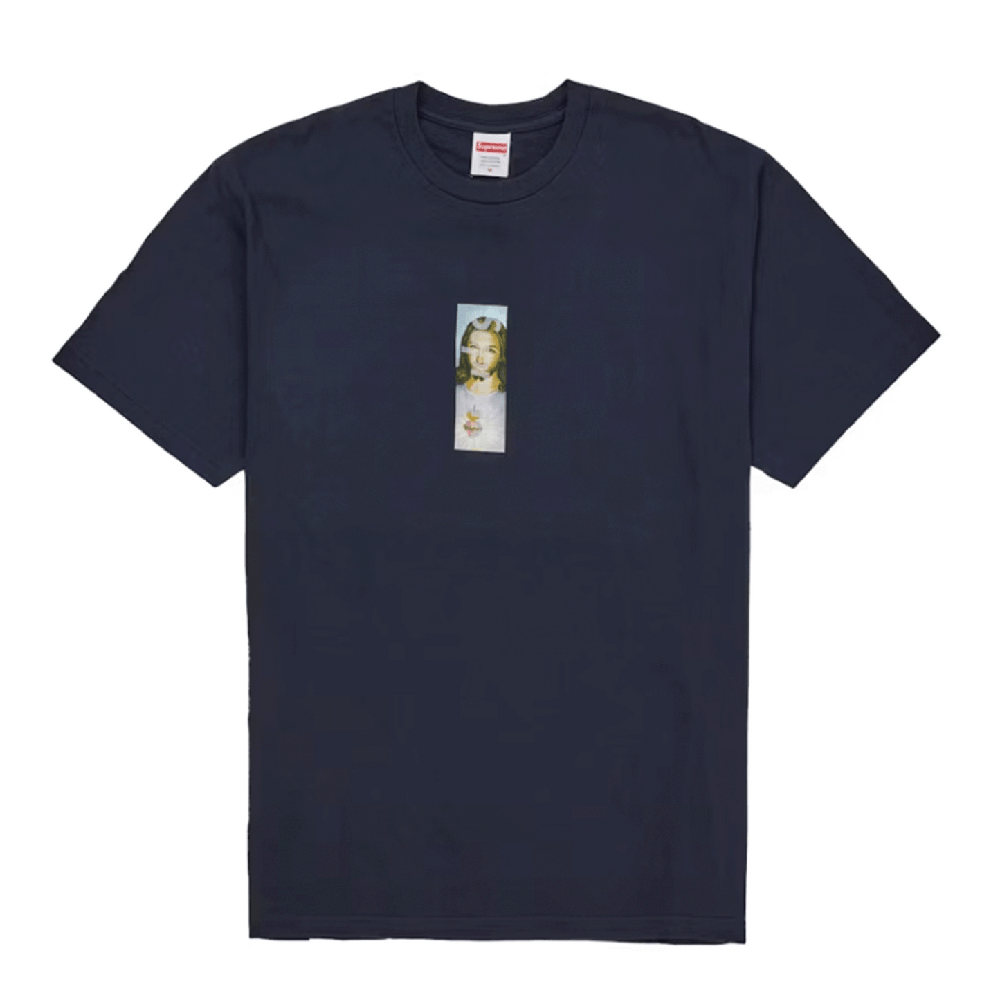 Supreme Prayer Card Box Logo Tee Navy