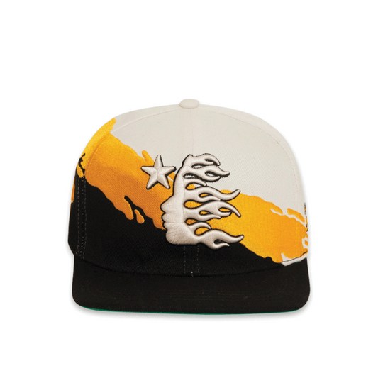Hellstar Paintbrush Snapback Hat Orange/Black