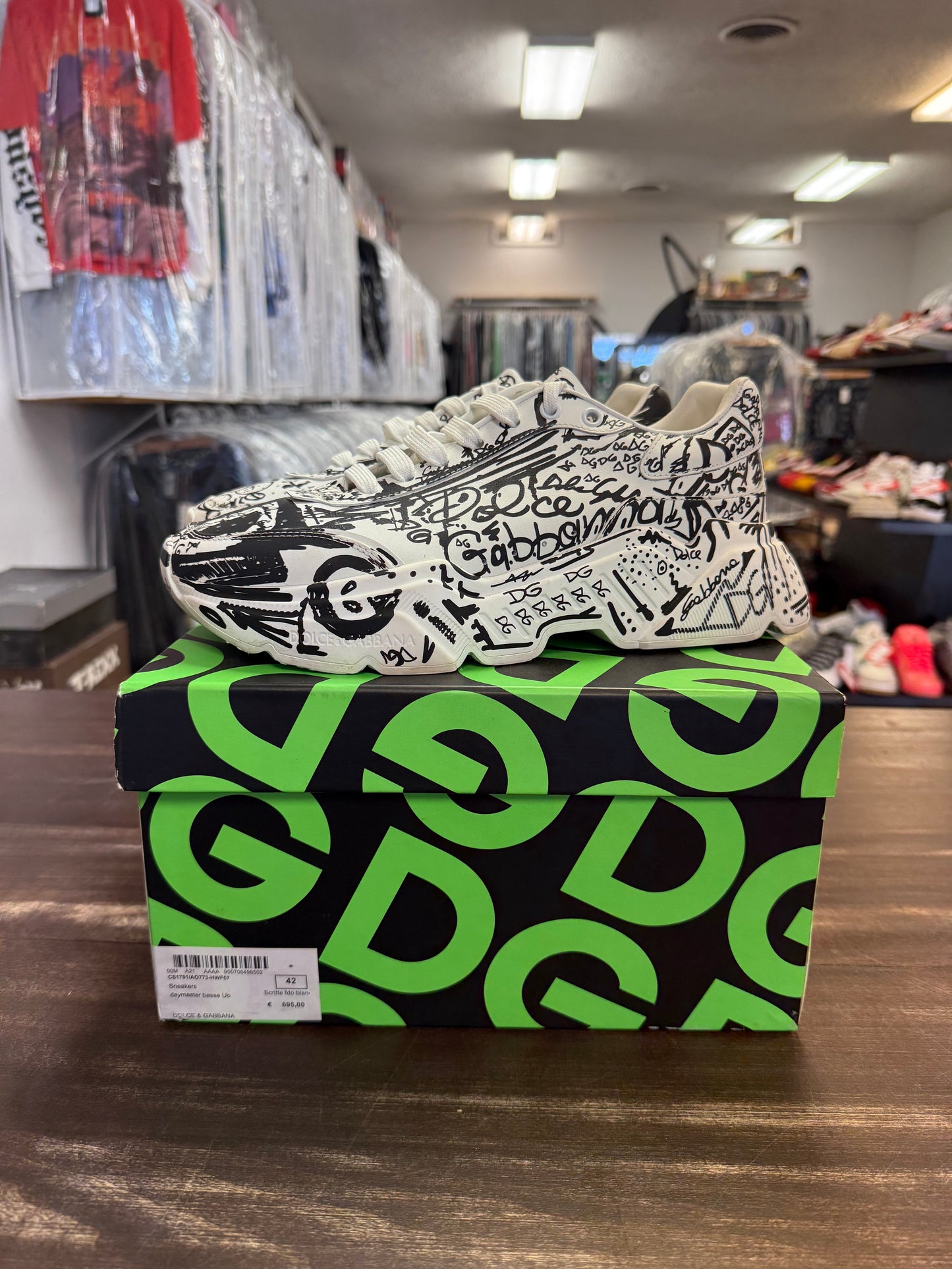 Dolce & Gabbana White Daymaster Graffiti