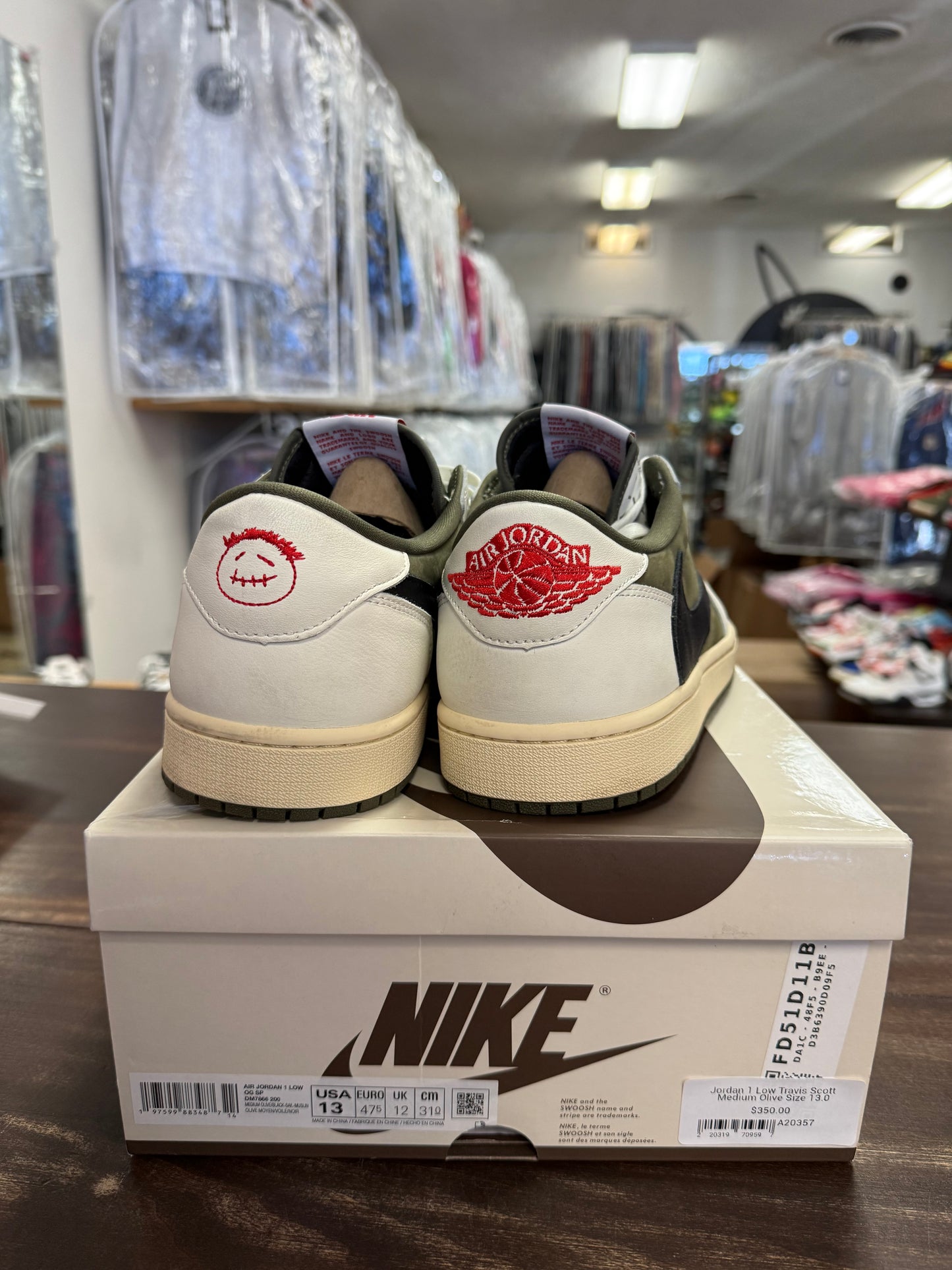 Jordan 1 Low Travis Scott Medium Olive