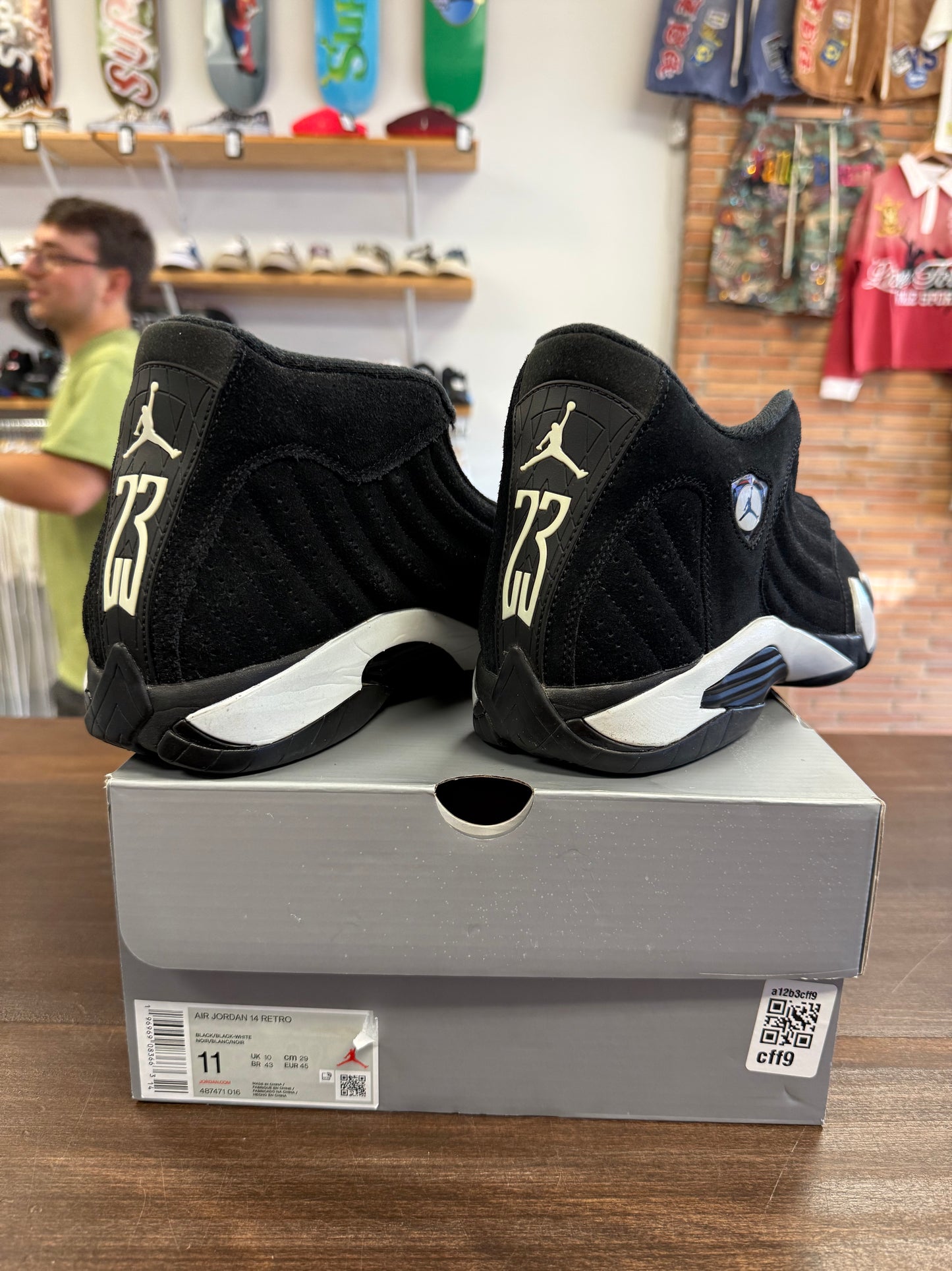 Jordan 14 Retro Black White