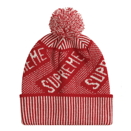 Supreme Banner Beanie Red