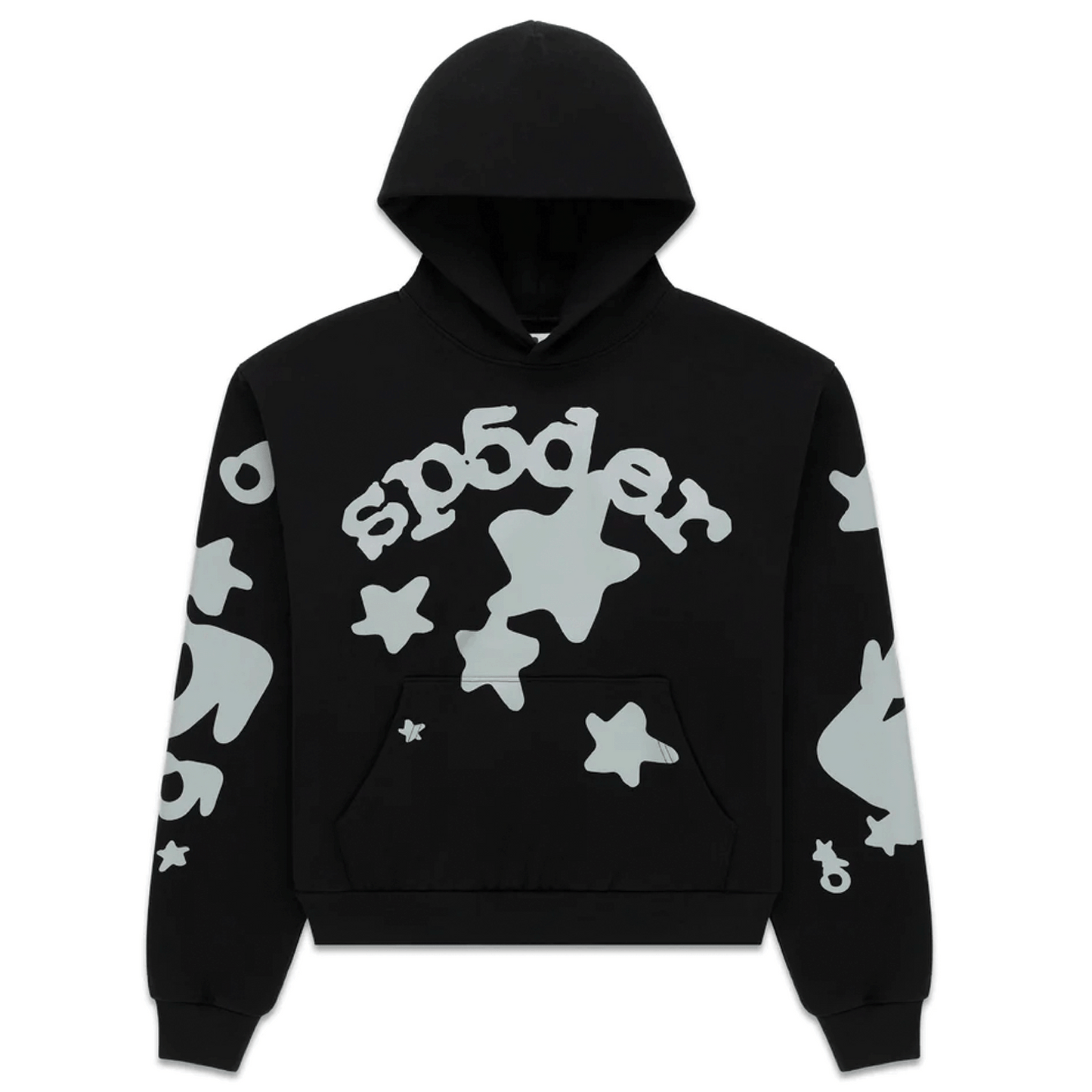 SP5DER REFLECTIVE BELUGA HOODIE BLACK