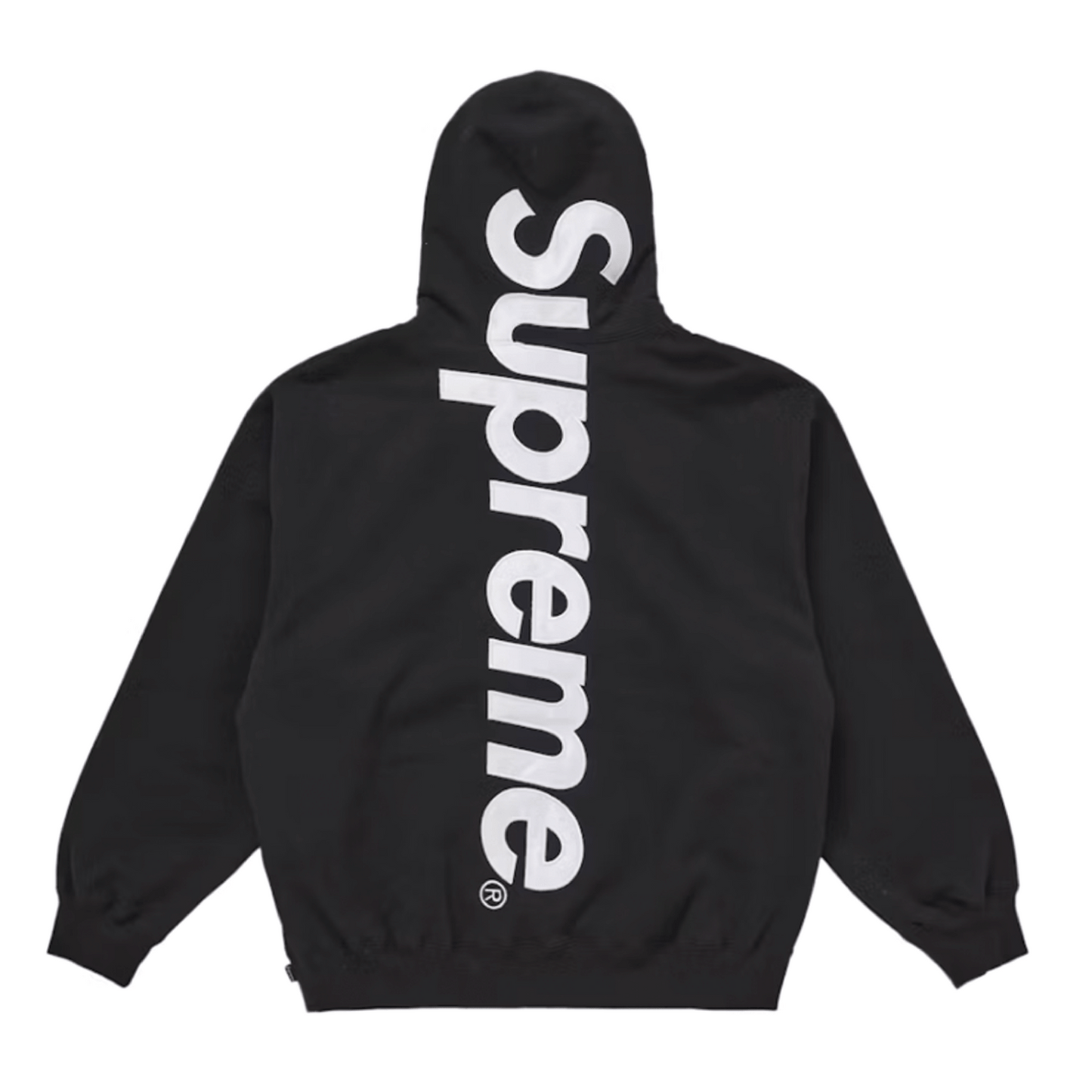 Supreme Satin Appliqué Hoodie Black
