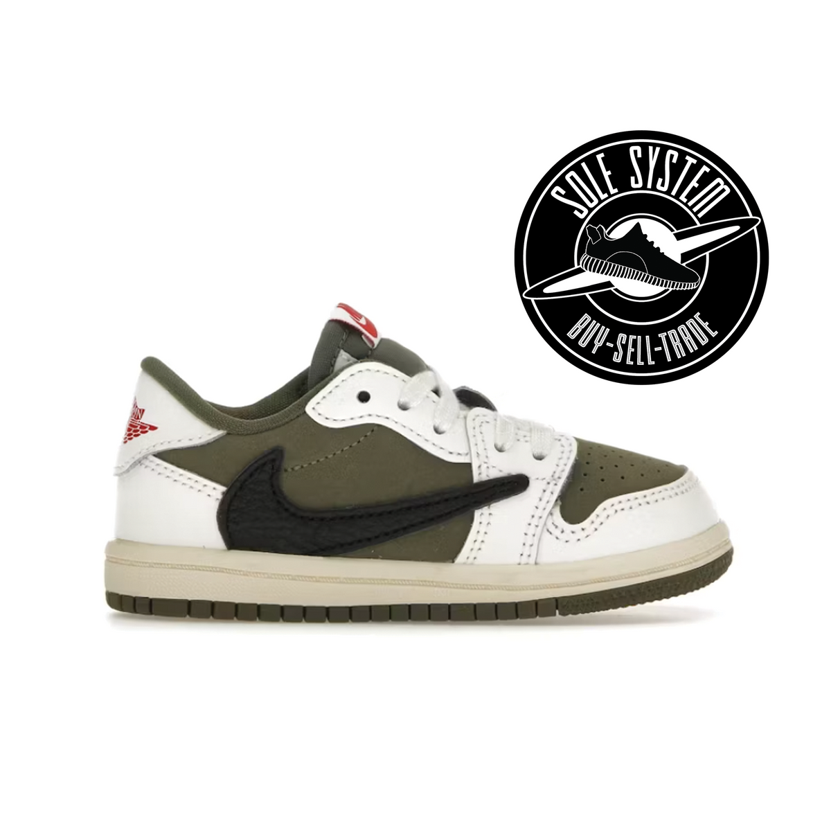 Jordan 1 Low Travis Scott Medium Olive (TD) – Sole System