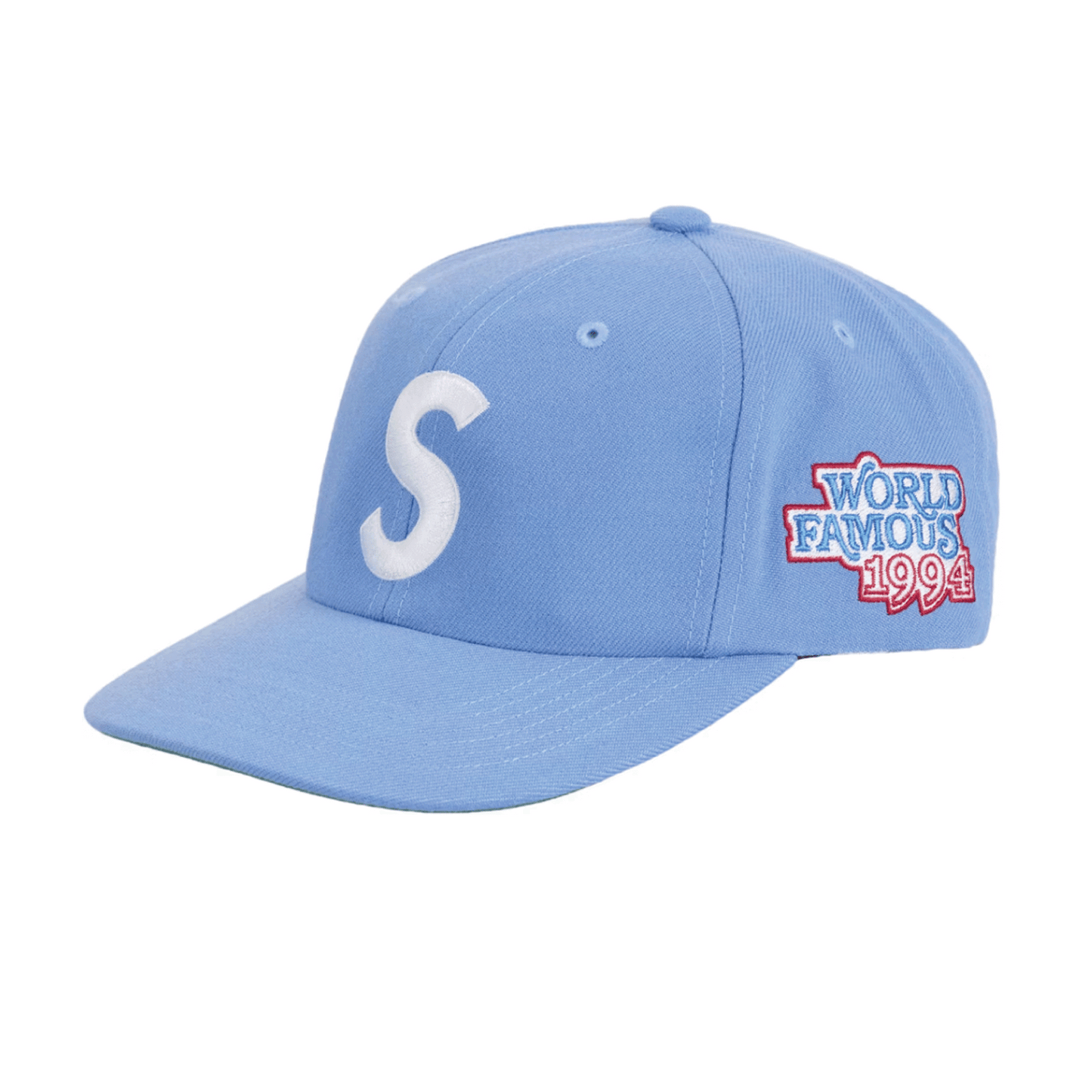 Supreme World Famous S Logo 6-Panel Blue
