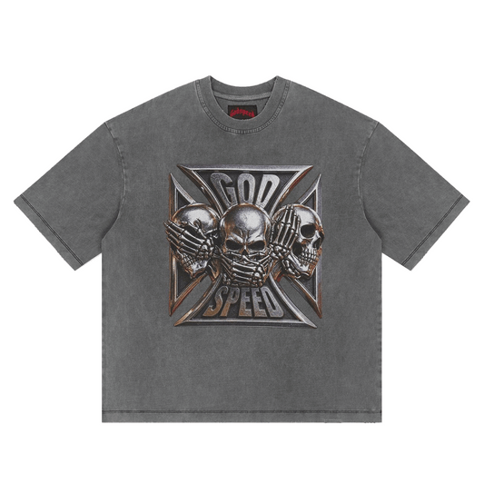 GodSpeed Omerta T-Shirt Grey Wash