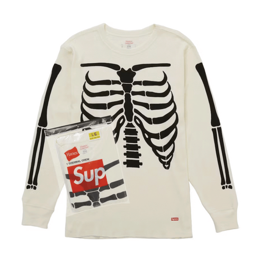 Supreme Hanes Bones Thermal Crew FW25 White (1 Pack)