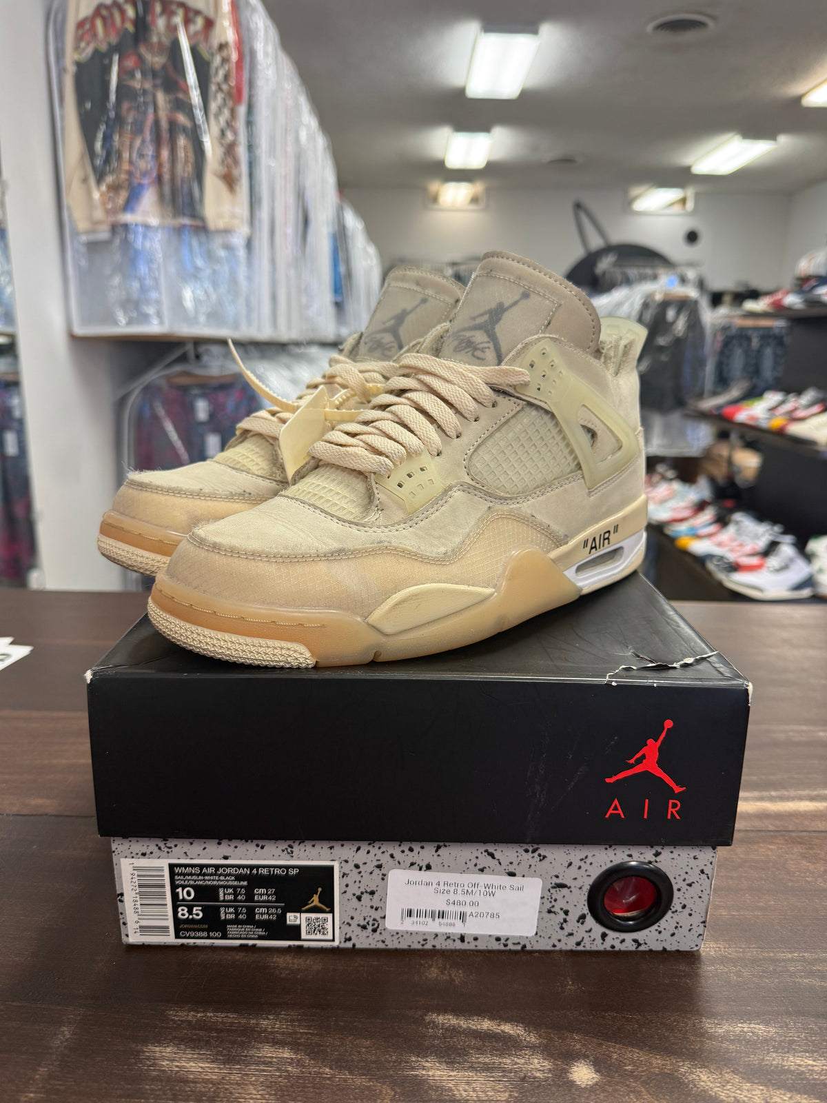 Jordan 4 Retro Off-White Sail