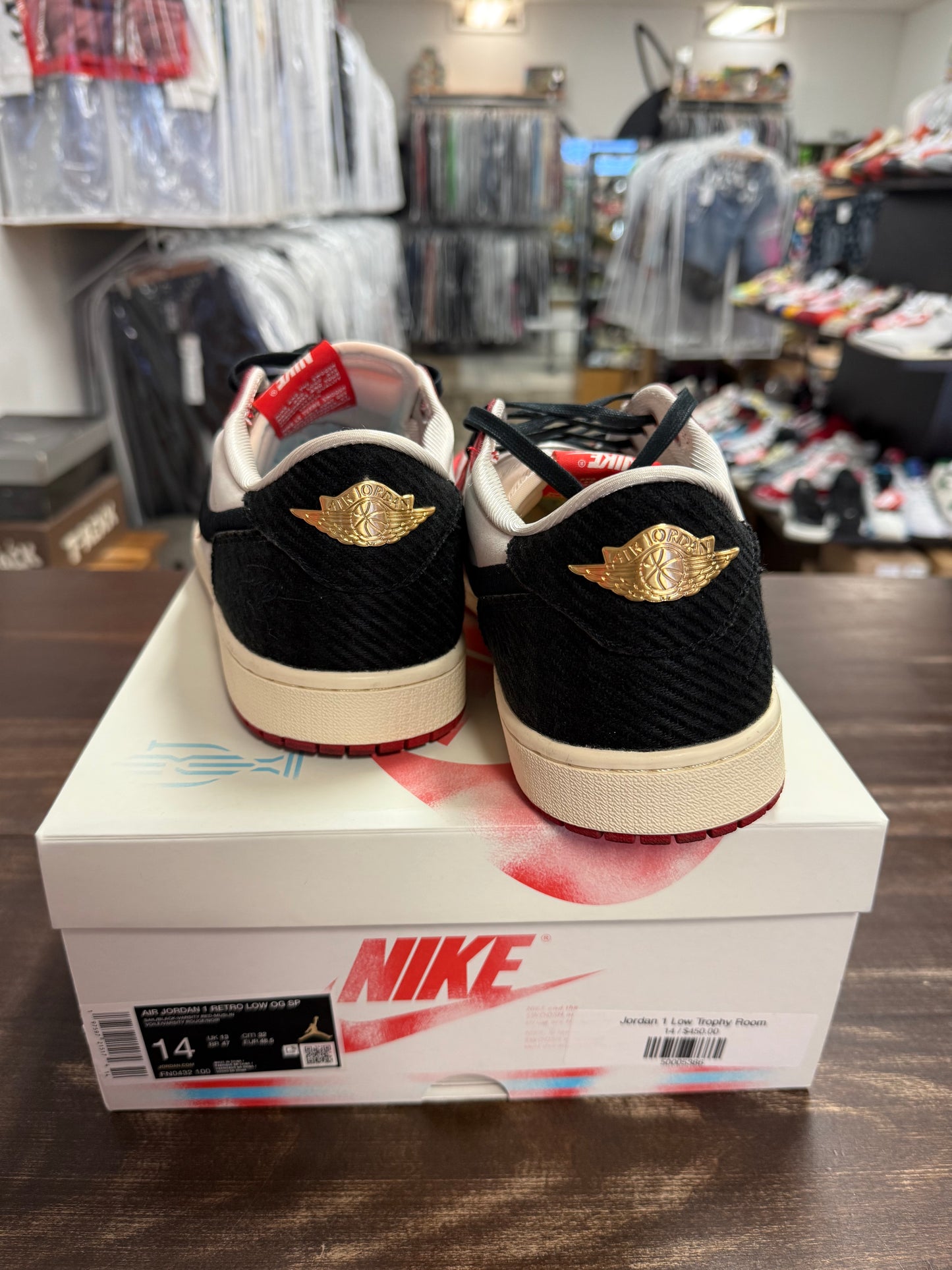 Jordan 1 Low Trophy Room Rookie Card Away