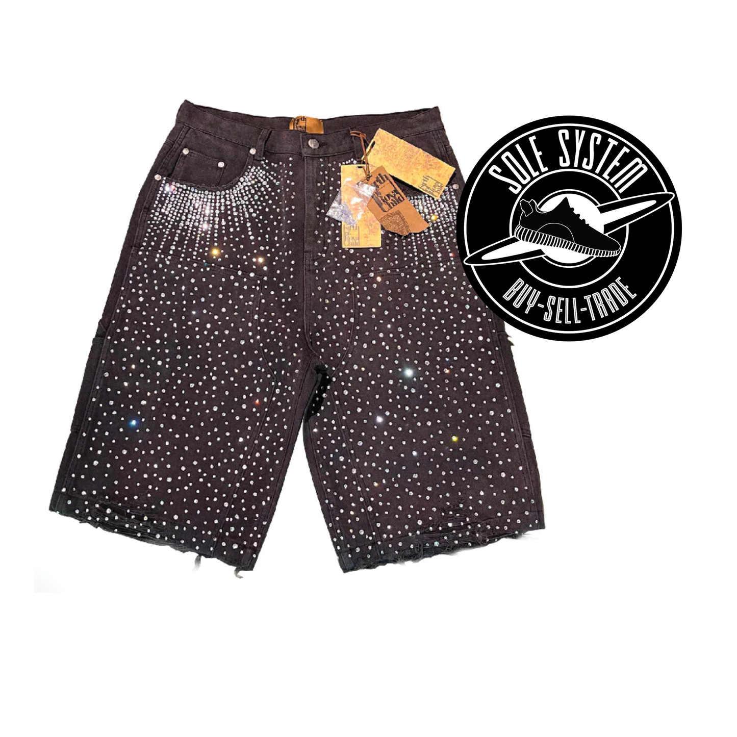 BORC 20k Diamond Shorts Washed Black
