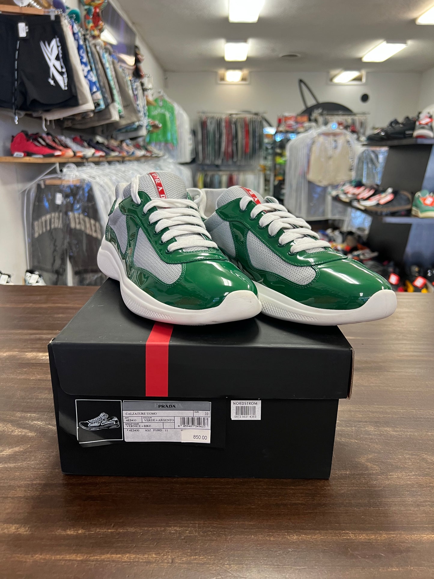 Prada America's Cup Patent Green White